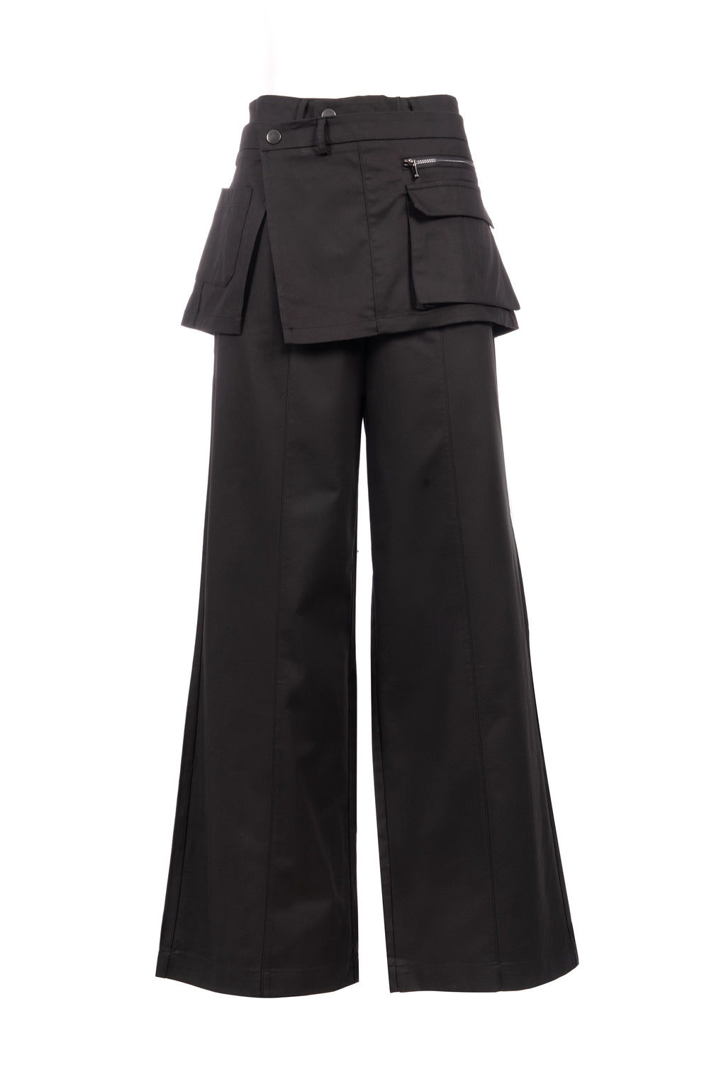 SNAP OVER PANT High Rise. Flap with Cargo Pocket. Straight fit. Button & Zip Closure. واسع بخصر عالي