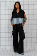 TWINEMANIA	OVERSIZED MID CROP LENGTH SLEEVES WITH HIGH COLLAR	متوسط الطول قصة واسعة مع ياقة عالية