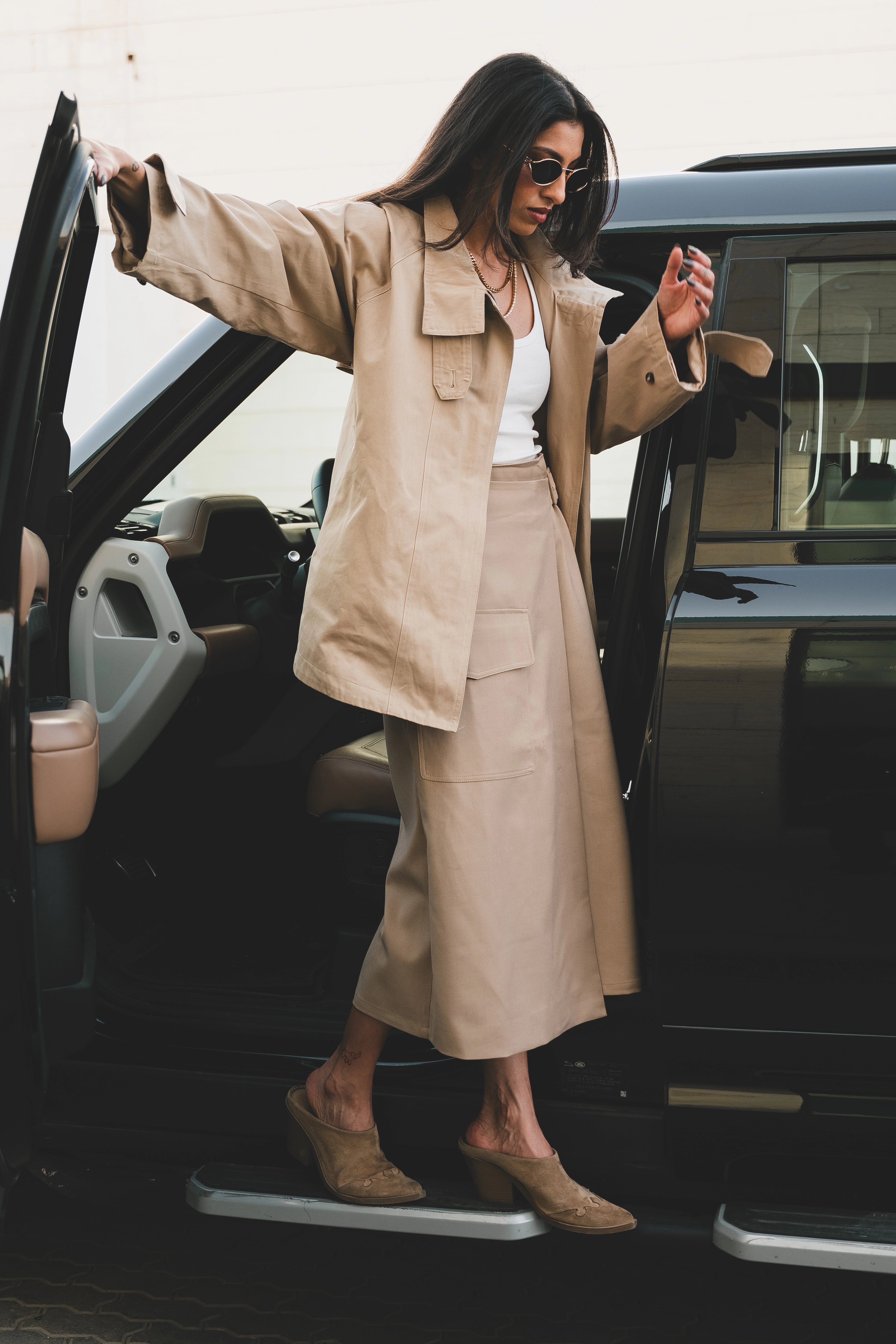 Sandstone utility overshirt jacket سترة خارجية عملية من الحجر الرملي