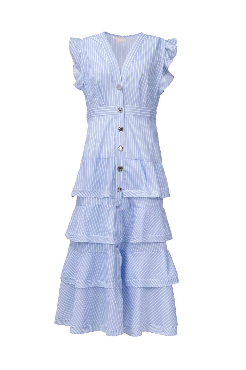 Blue berry breeze tired maxi dress