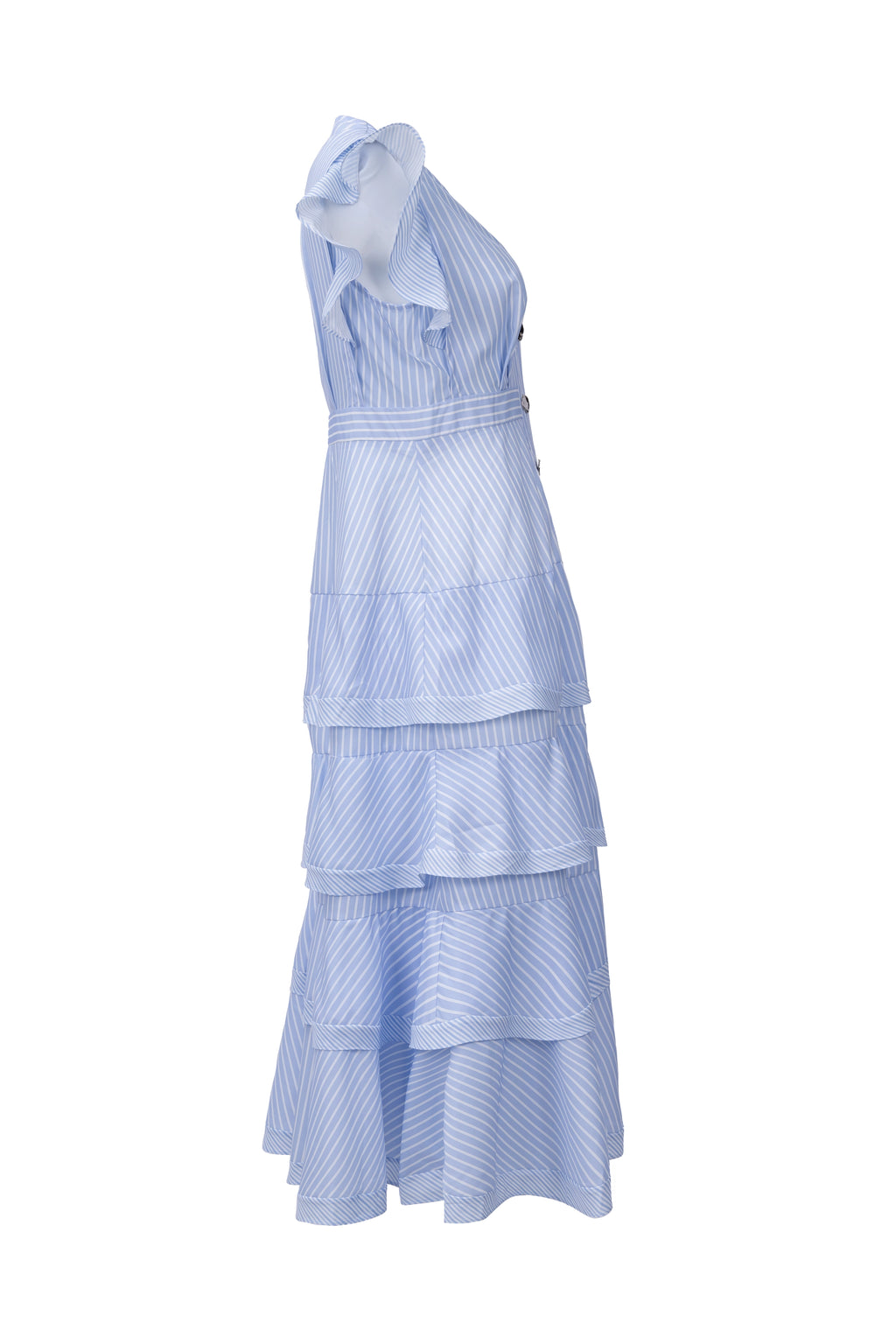 Blue berry breeze tired maxi dress