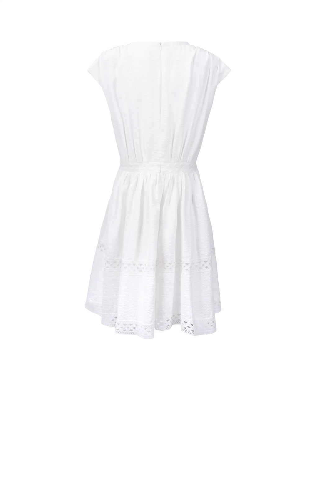 Ivory whisper textured midi dress