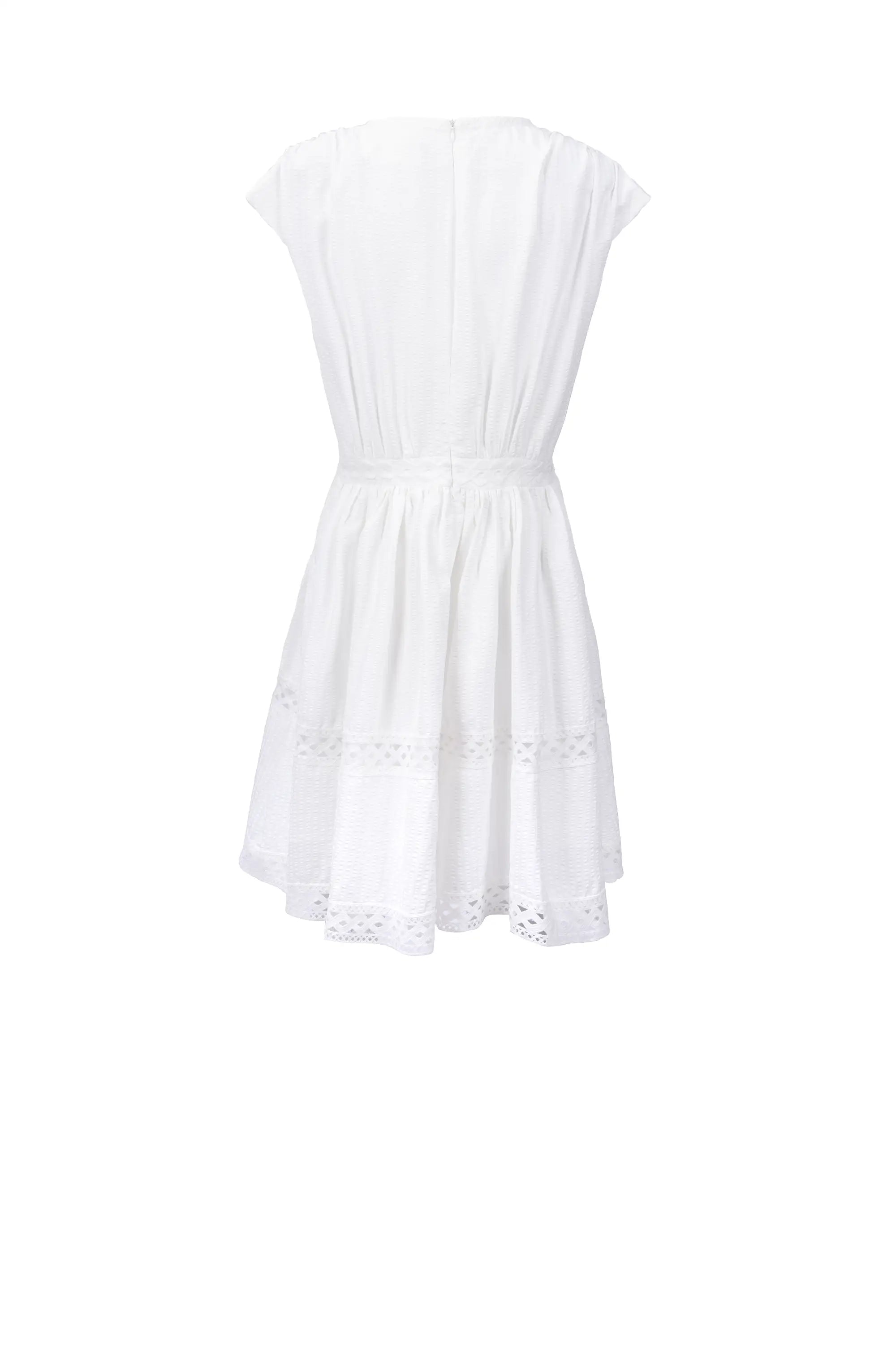 Ivory whisper textured midi dress