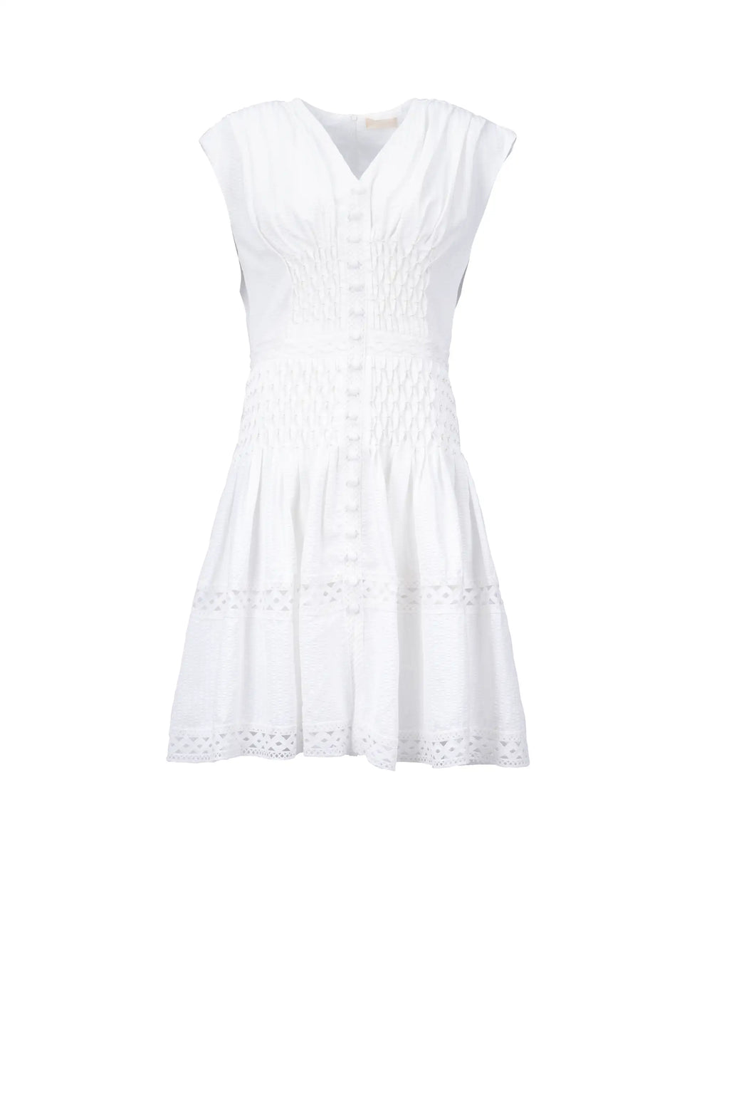 Ivory whisper textured midi dress