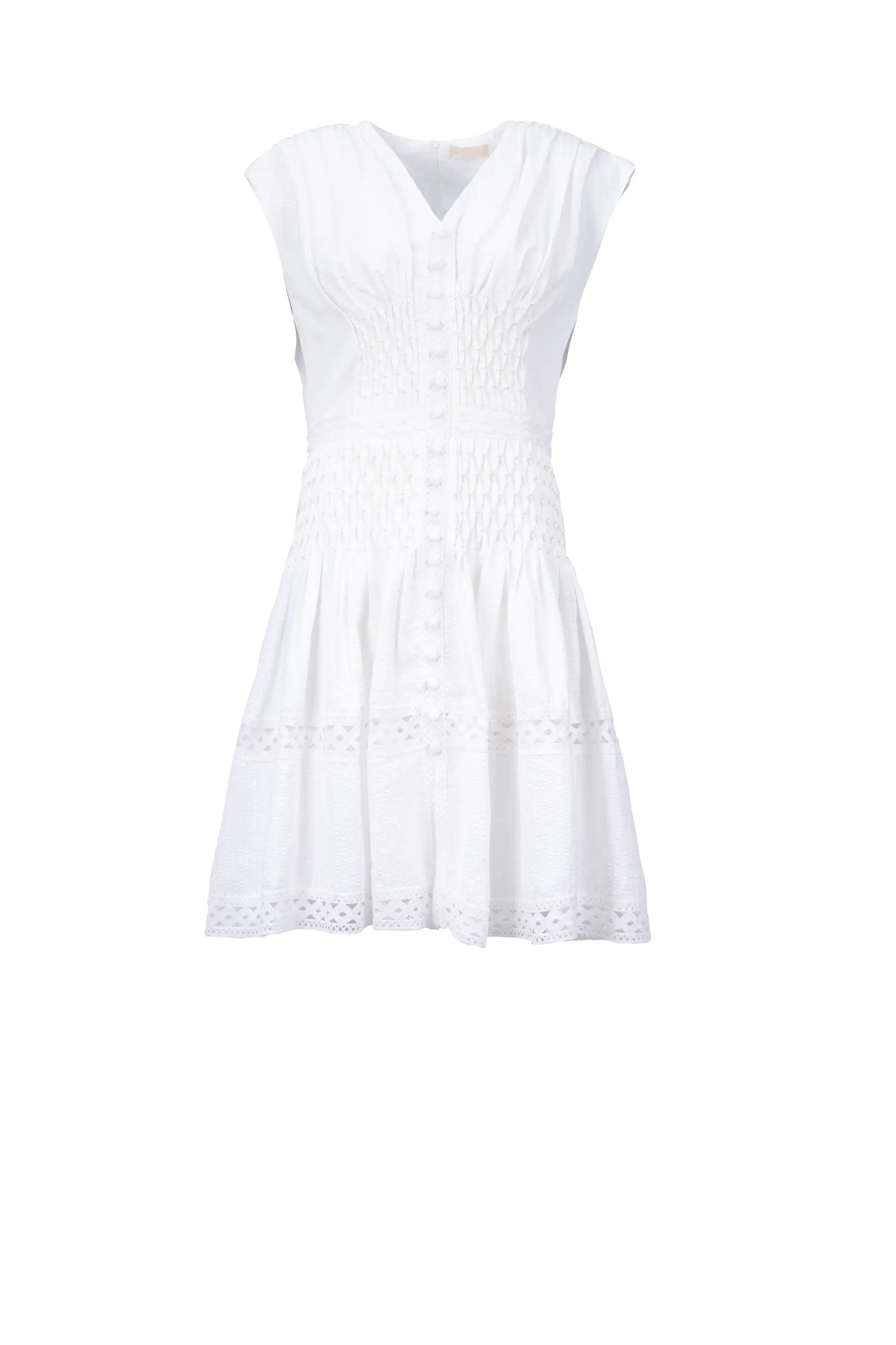 Ivory whisper textured midi dress