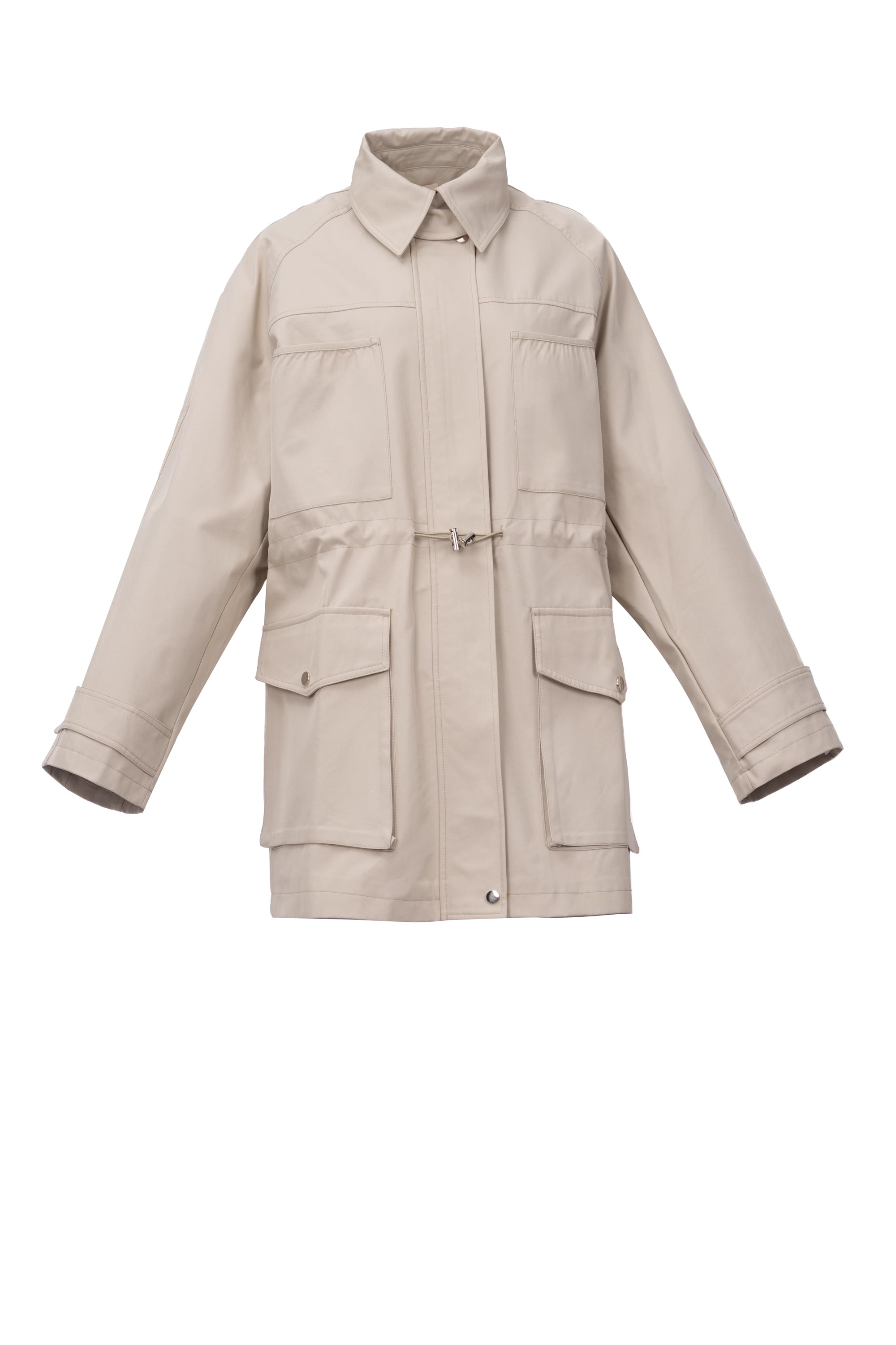 Sandstone utility overshirt jacket سترة خارجية عملية من الحجر الرملي