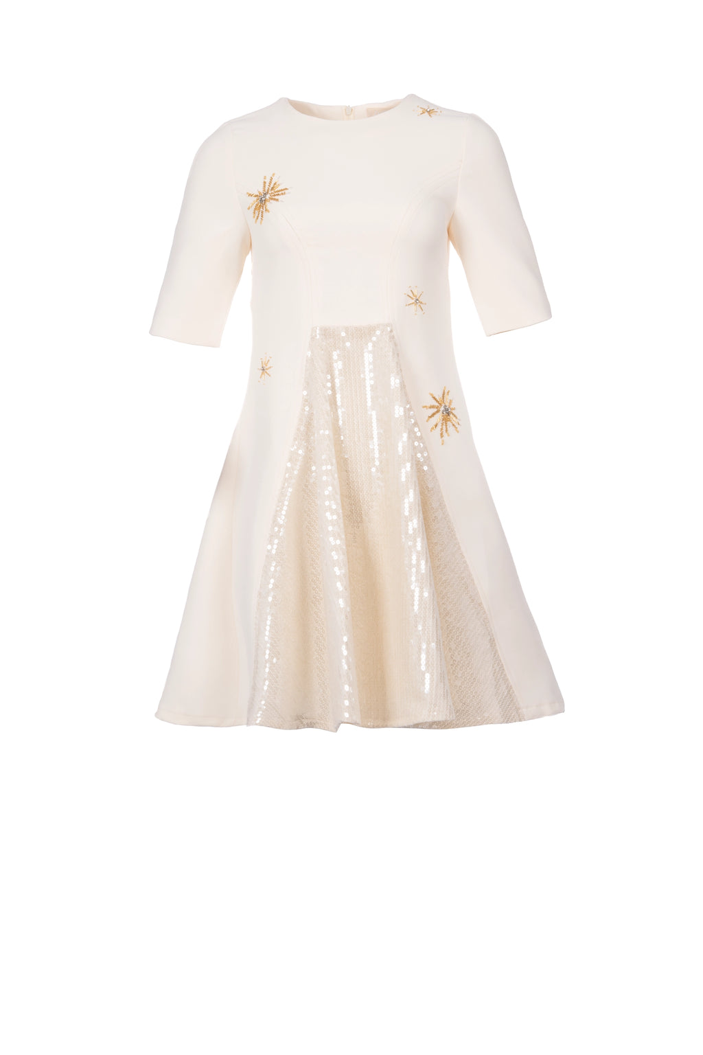 Snowy Flowy 	Half sleeve Round neck mid length A Line	كم نصف رقبة مستديرة طول متوسط خط A