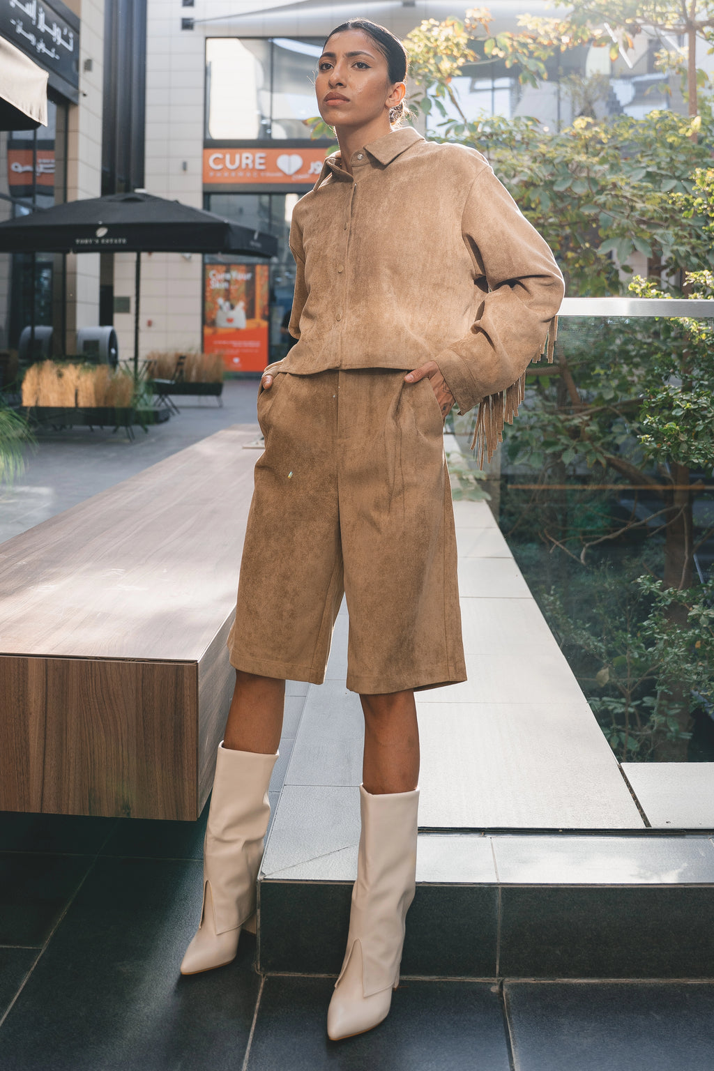 SUEDE BERMUDA Set طقم برمودا من جلد الغزال