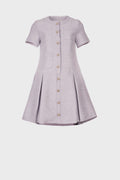 AZURE TWEED DRESS فستان من التويد الأزرق السماوي