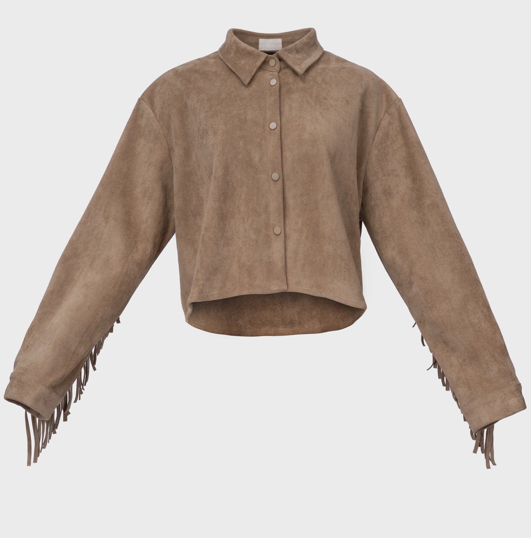 SUEDE CROP SHIRT