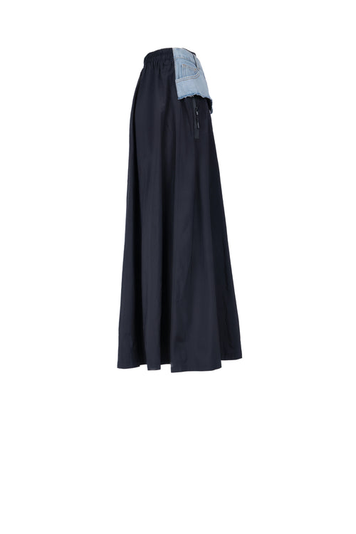 AMALGAMATE MAXI SKIRT تنورة ماكسي من قماش أمالغاميت