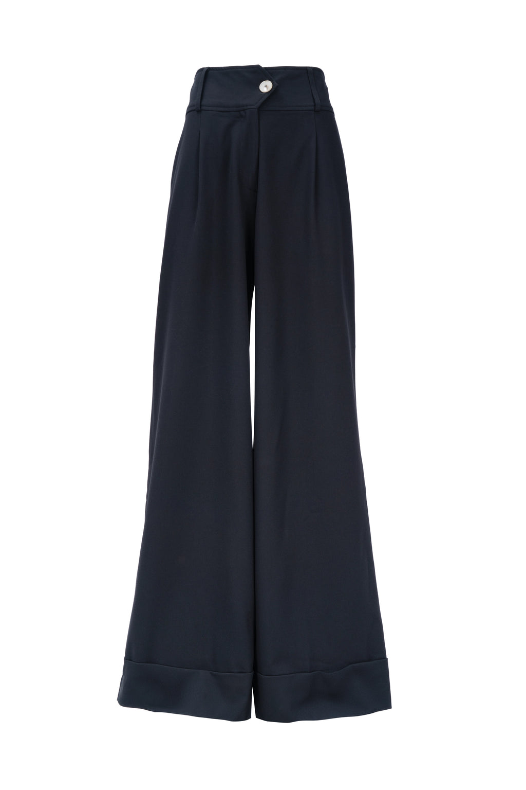 SCULPTED WIDE-LEG TROUSER بنطال واسع الساقين بتصميم منحوت