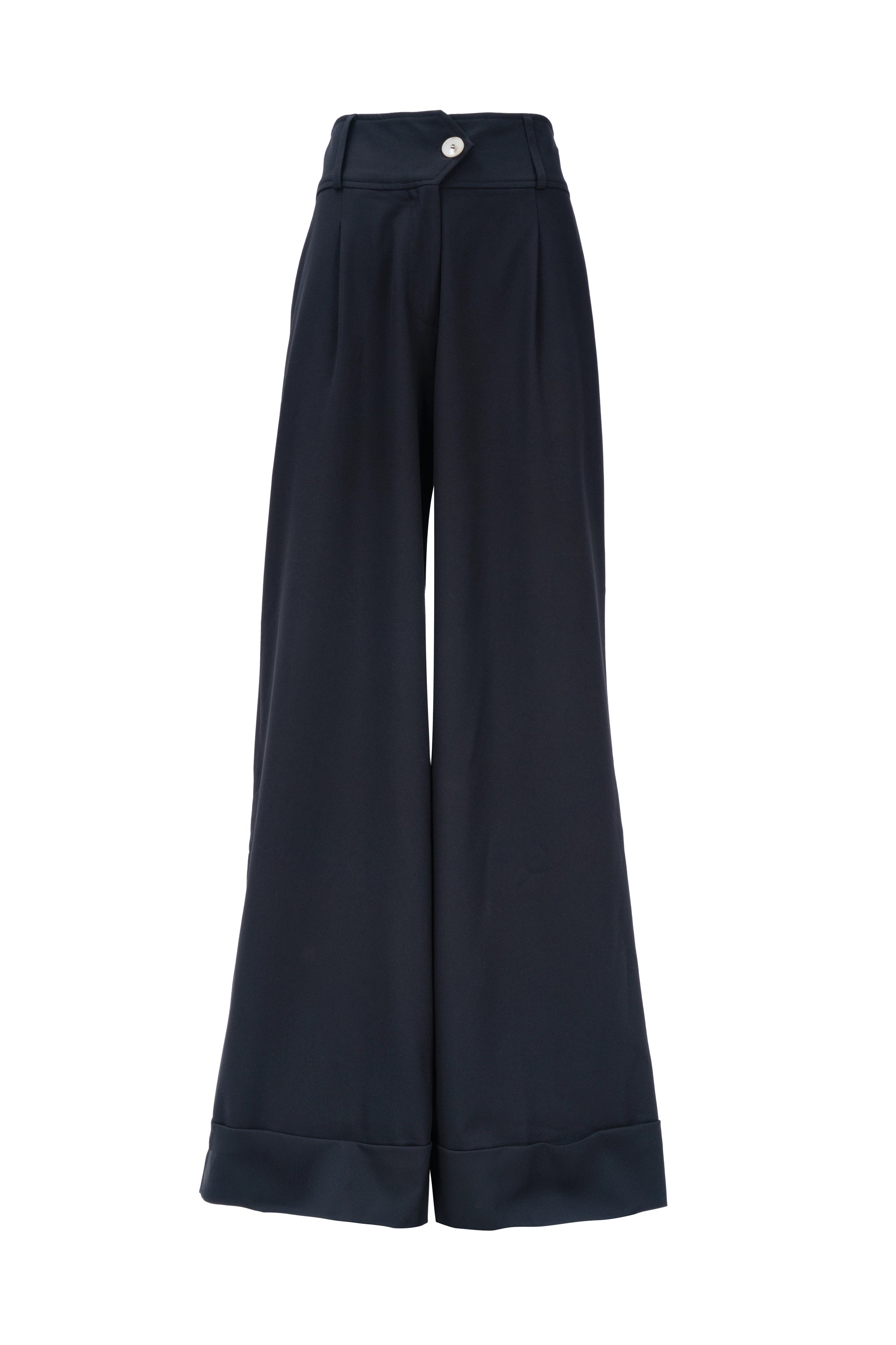 SCULPTED WIDE-LEG TROUSER بنطال واسع الساقين بتصميم منحوت