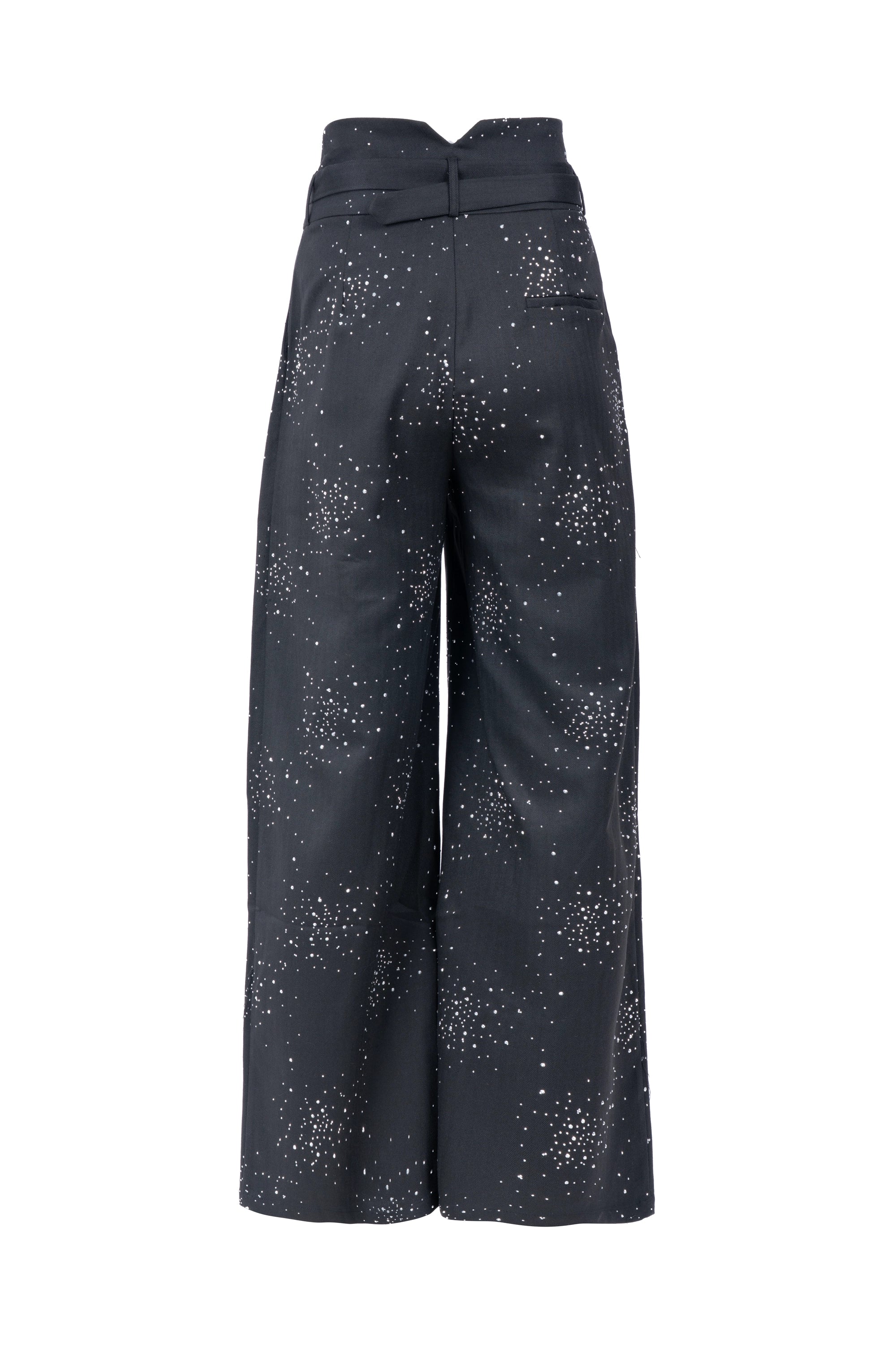 DAZZLED WIDE-LEG TROUSER بنطال واسع الساقين مزين بالترتر
