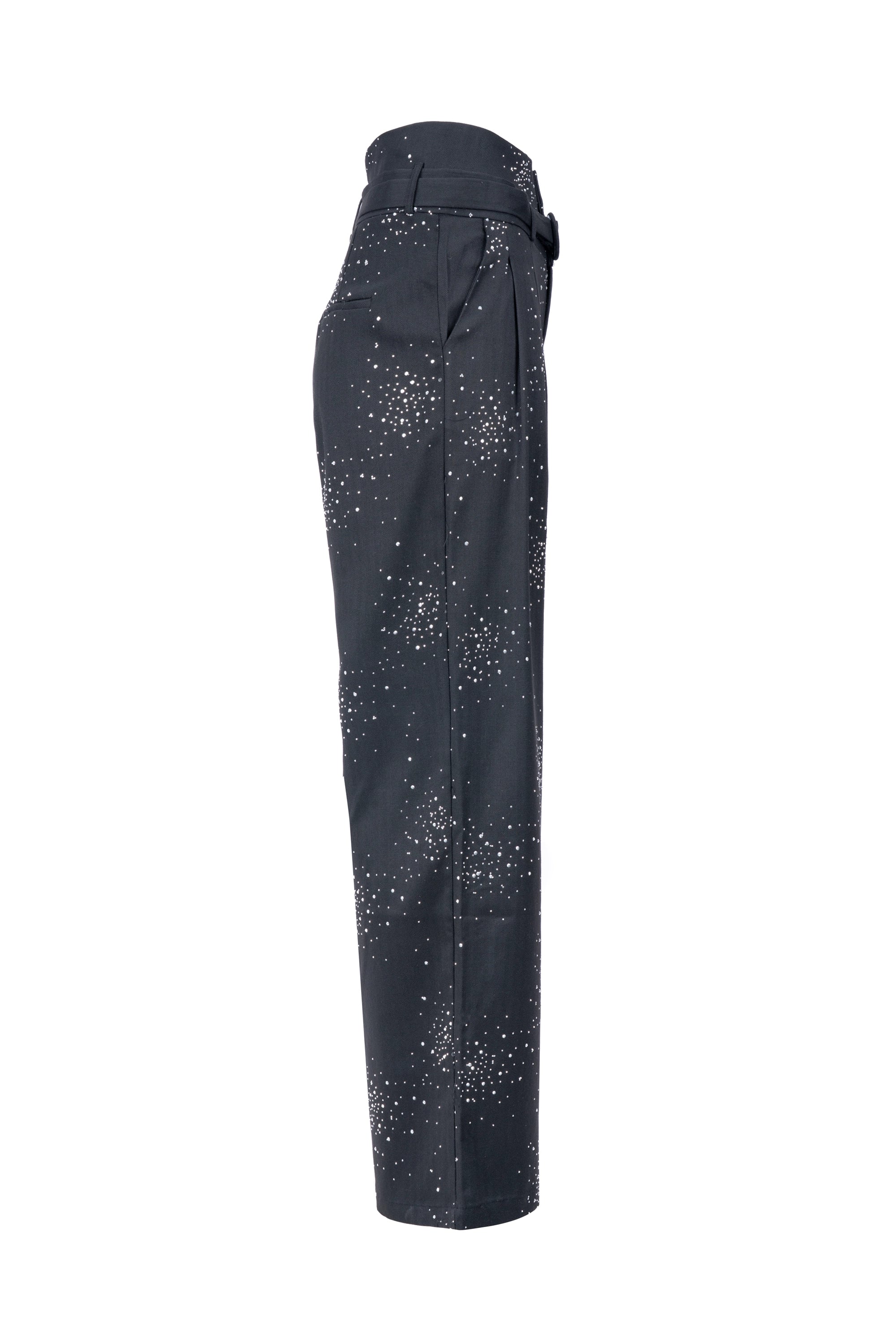 DAZZLED WIDE-LEG TROUSER بنطال واسع الساقين مزين بالترتر