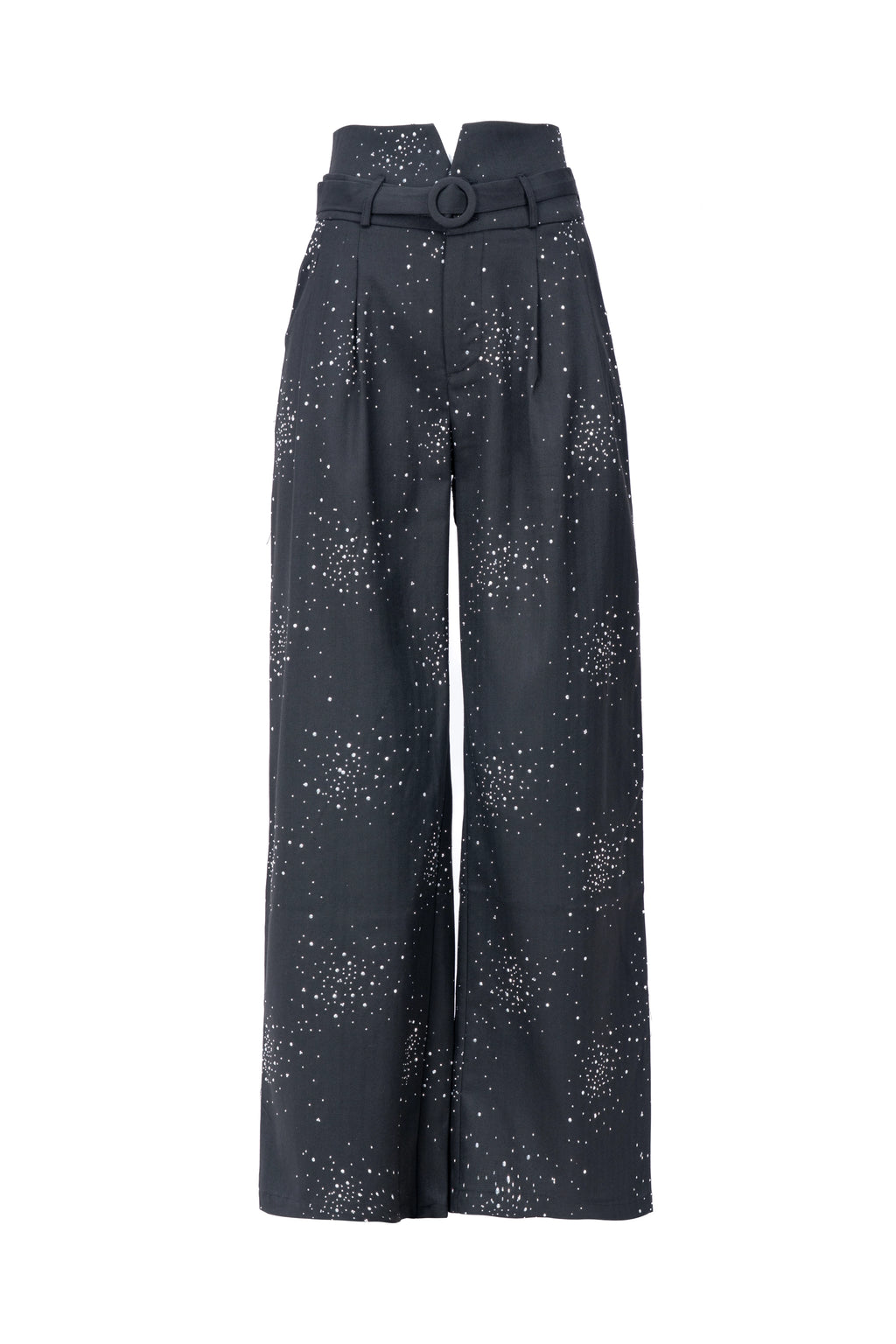 DAZZLED WIDE-LEG TROUSER بنطال واسع الساقين مزين بالترتر
