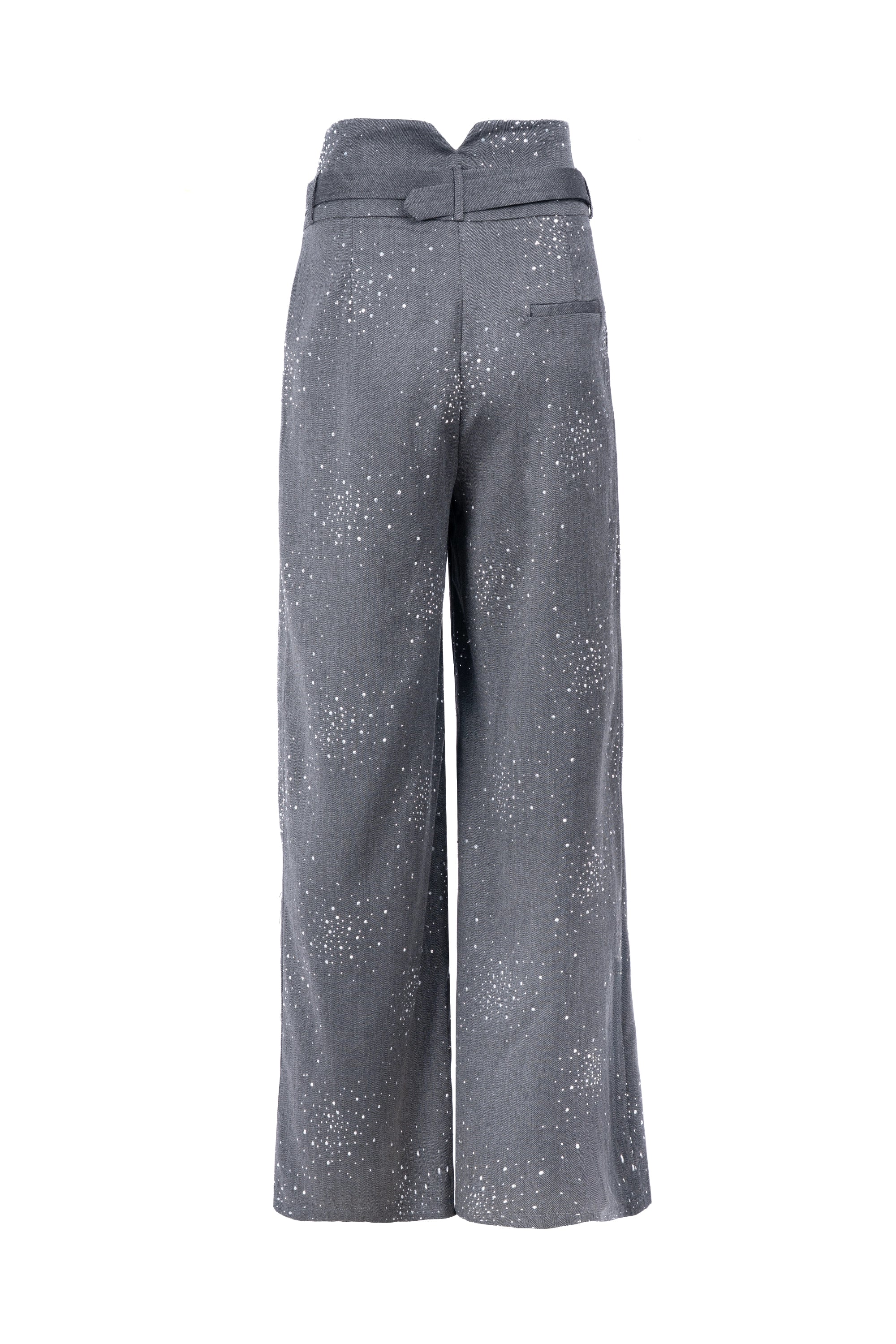 DAZZLED WIDE-LEG TROUSER بنطال واسع الساقين مزين بالترتر