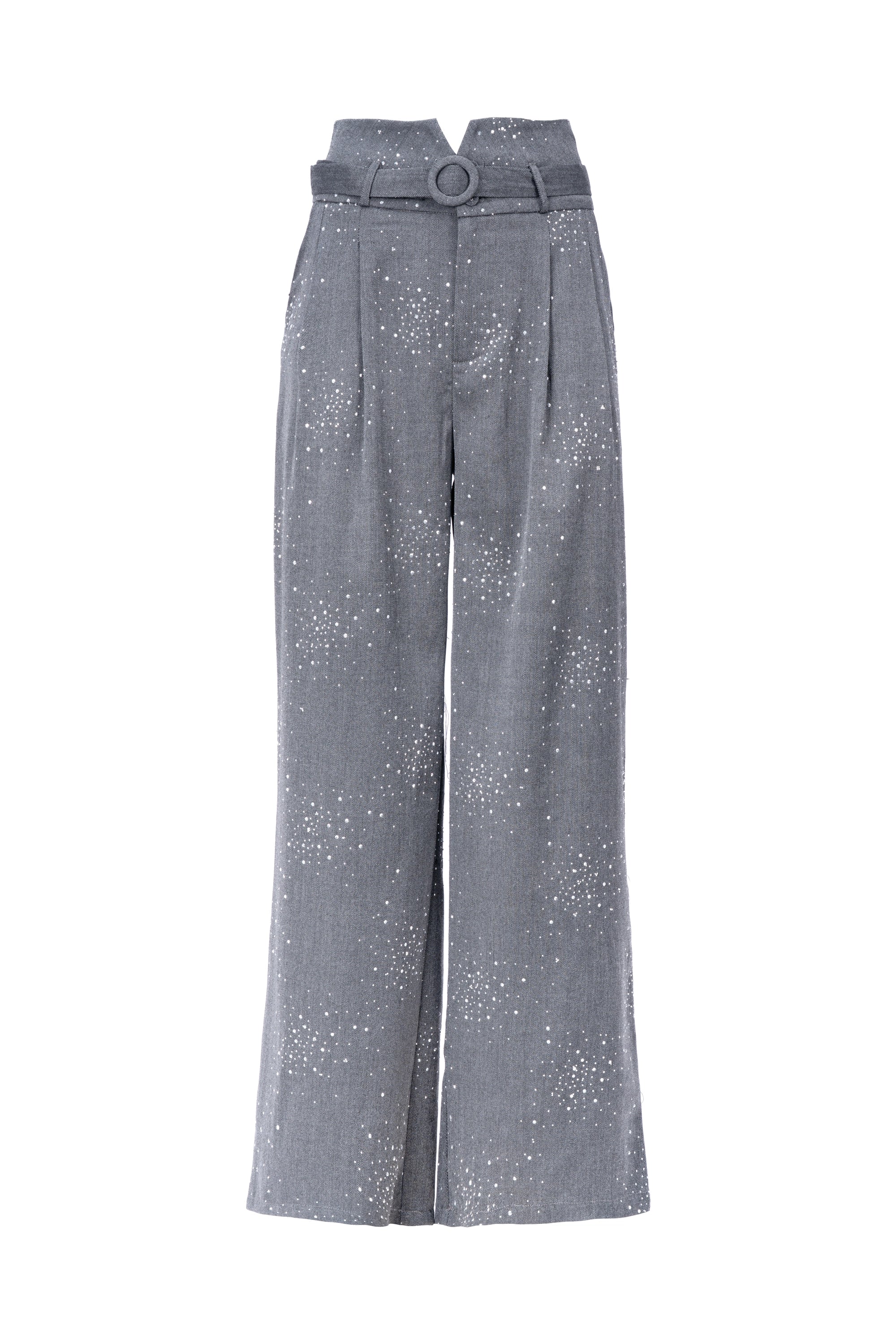 DAZZLED WIDE-LEG TROUSER بنطال واسع الساقين مزين بالترتر
