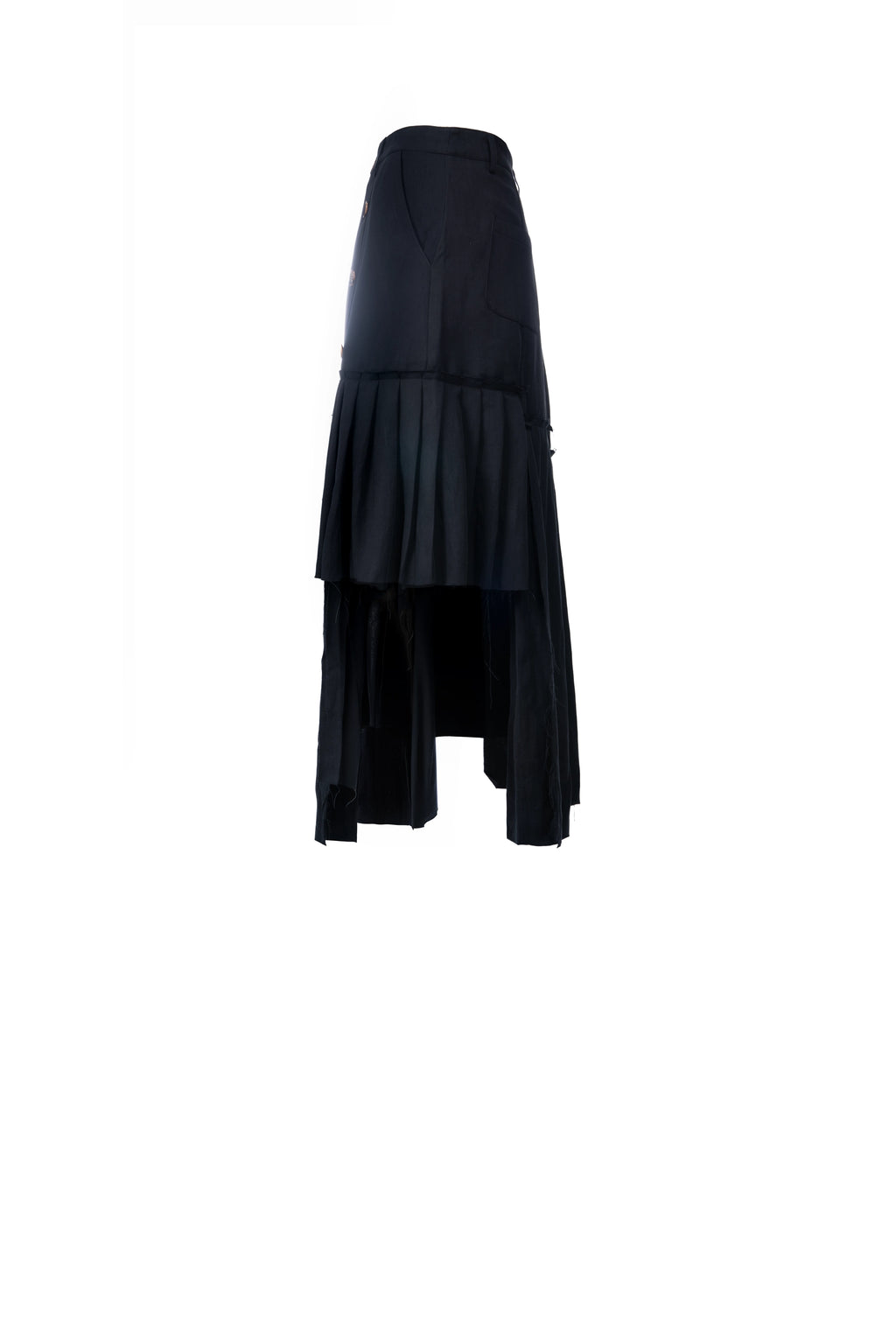 OFFSET MIDI SKIRT تنورة ميدي غير متماثلة