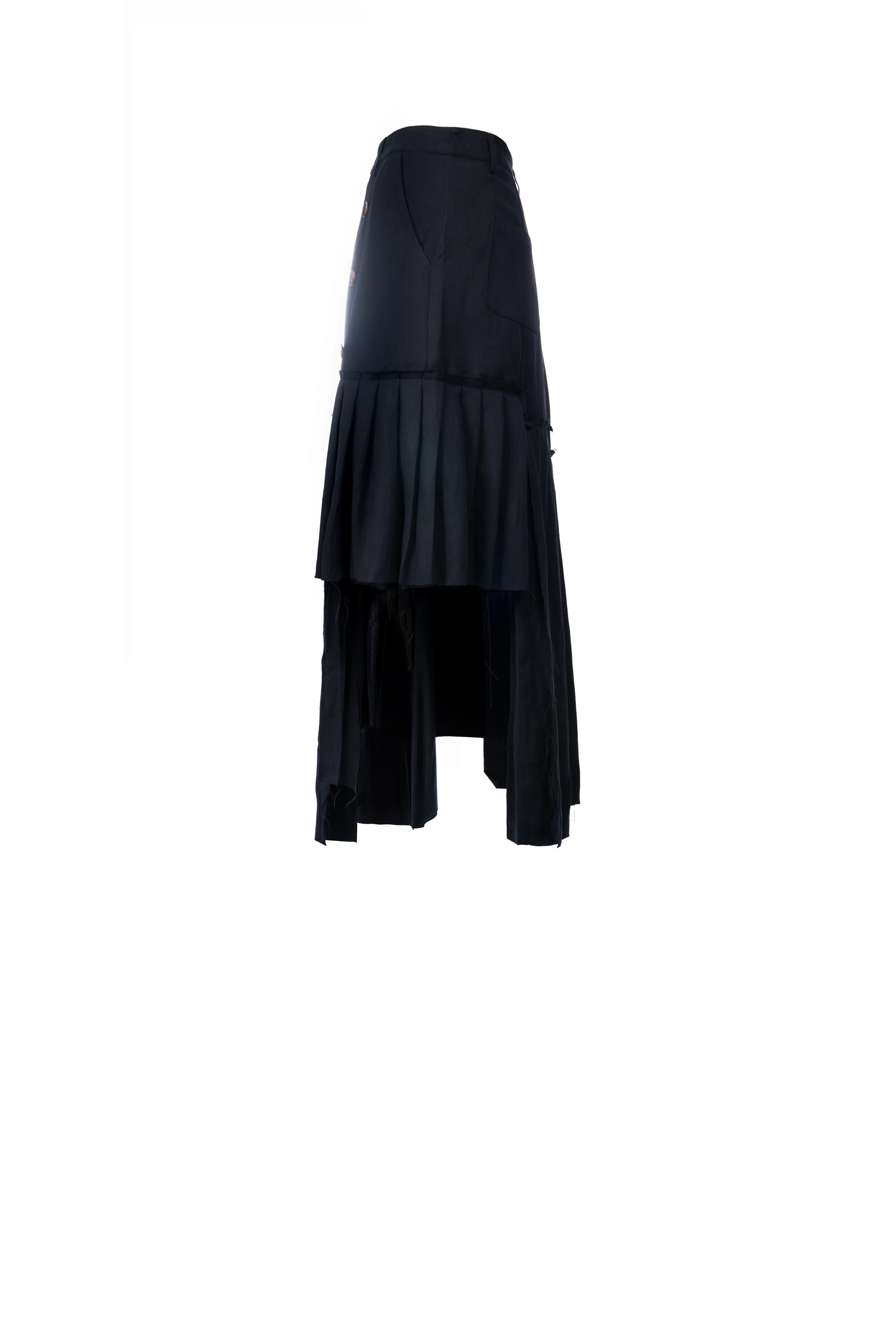 OFFSET MIDI SKIRT تنورة ميدي غير متماثلة