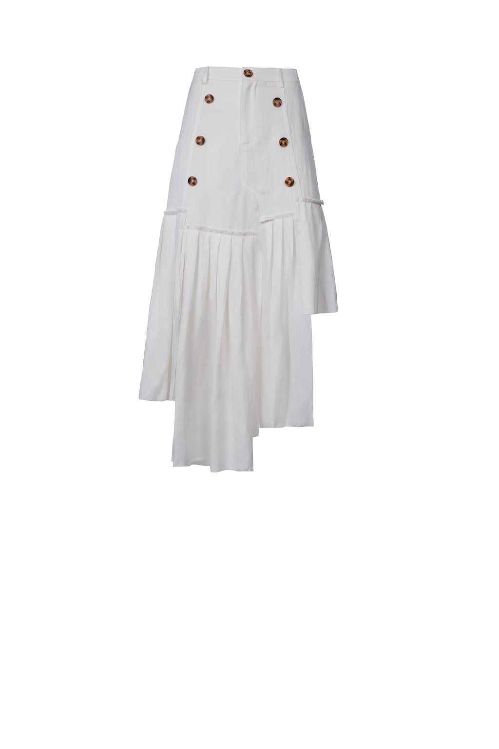 OFFSET MIDI SKIRT تنورة ميدي غير متماثلة