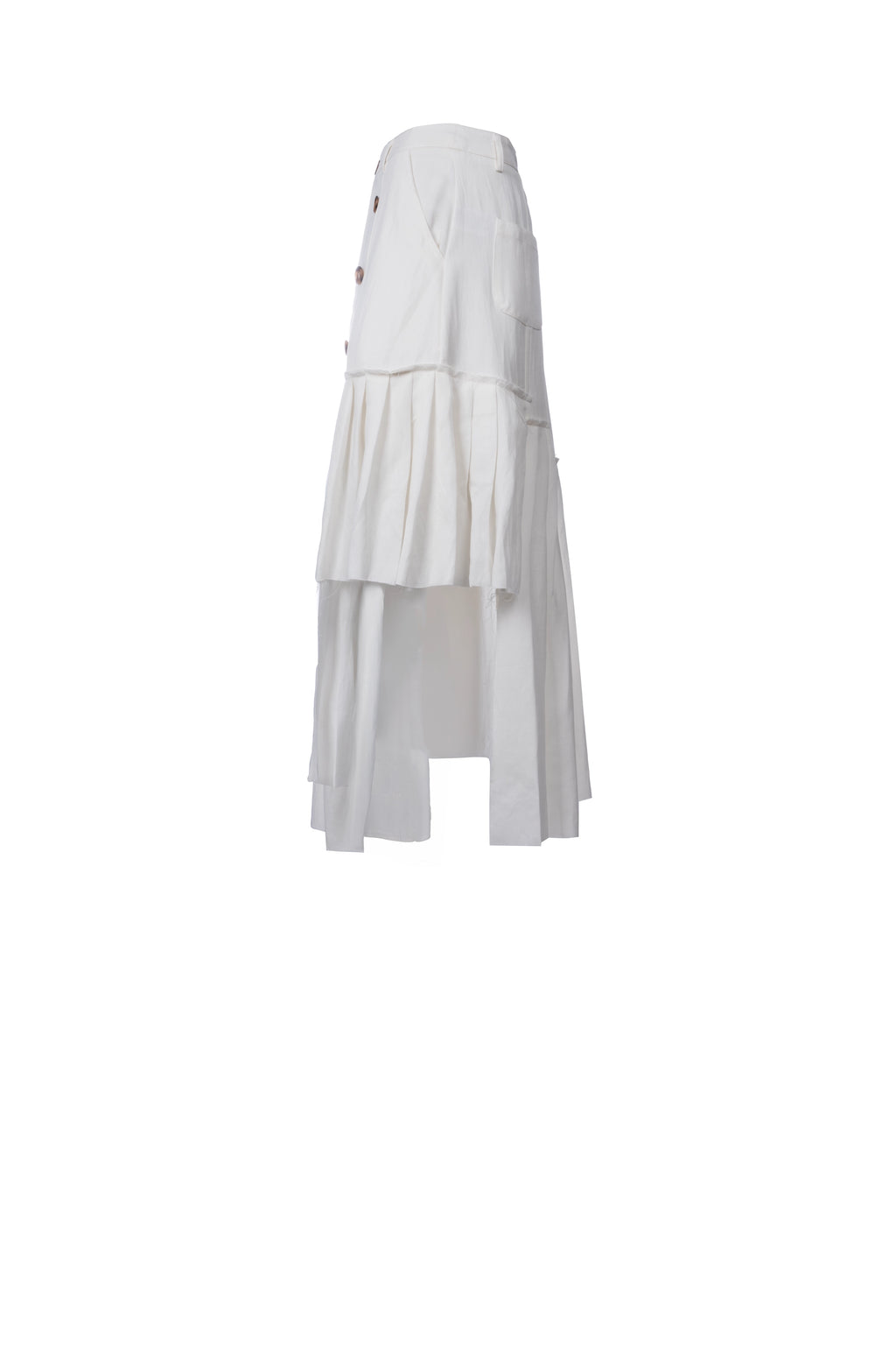 OFFSET MIDI SKIRT تنورة ميدي غير متماثلة