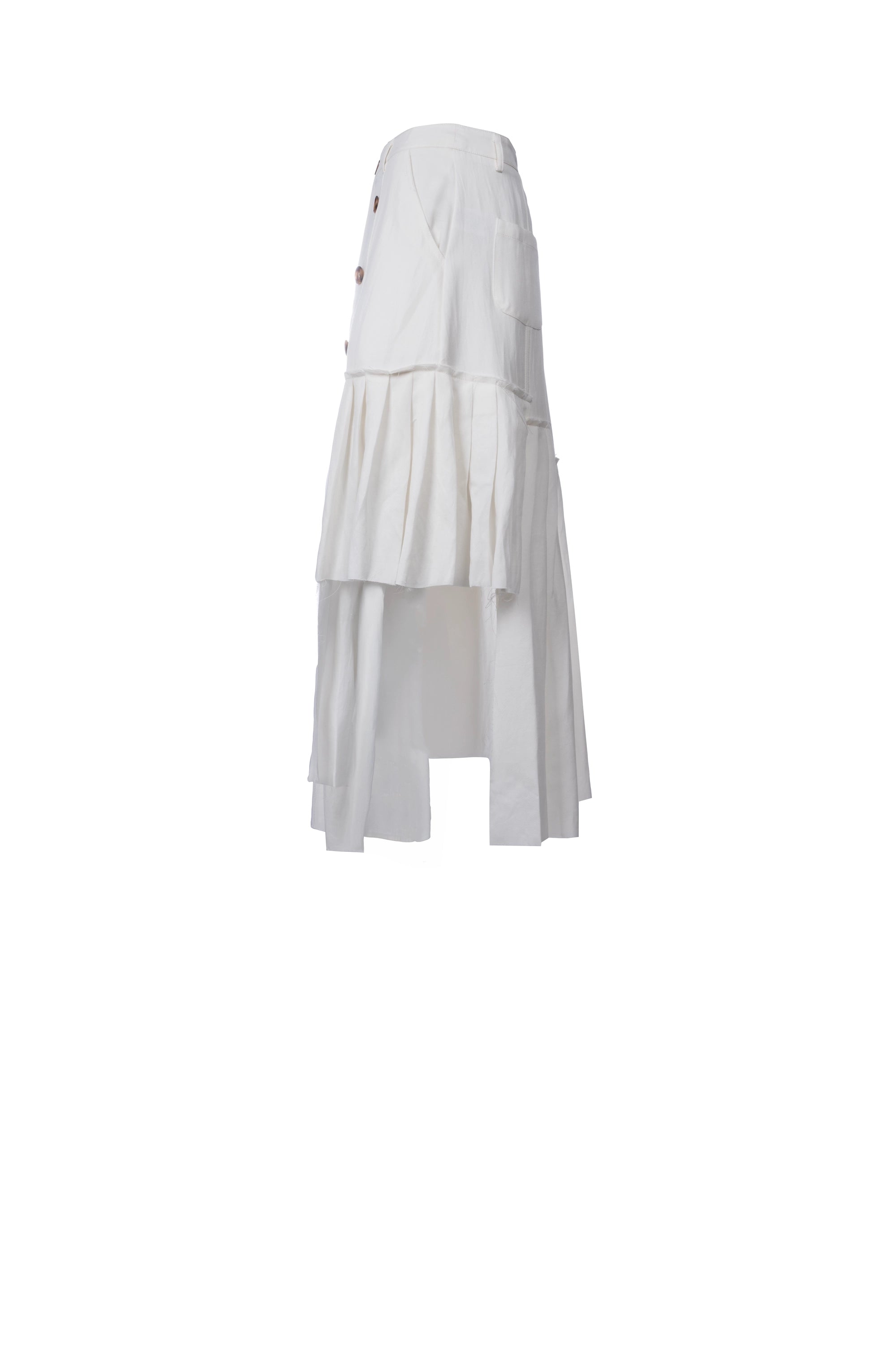 OFFSET MIDI SKIRT تنورة ميدي غير متماثلة