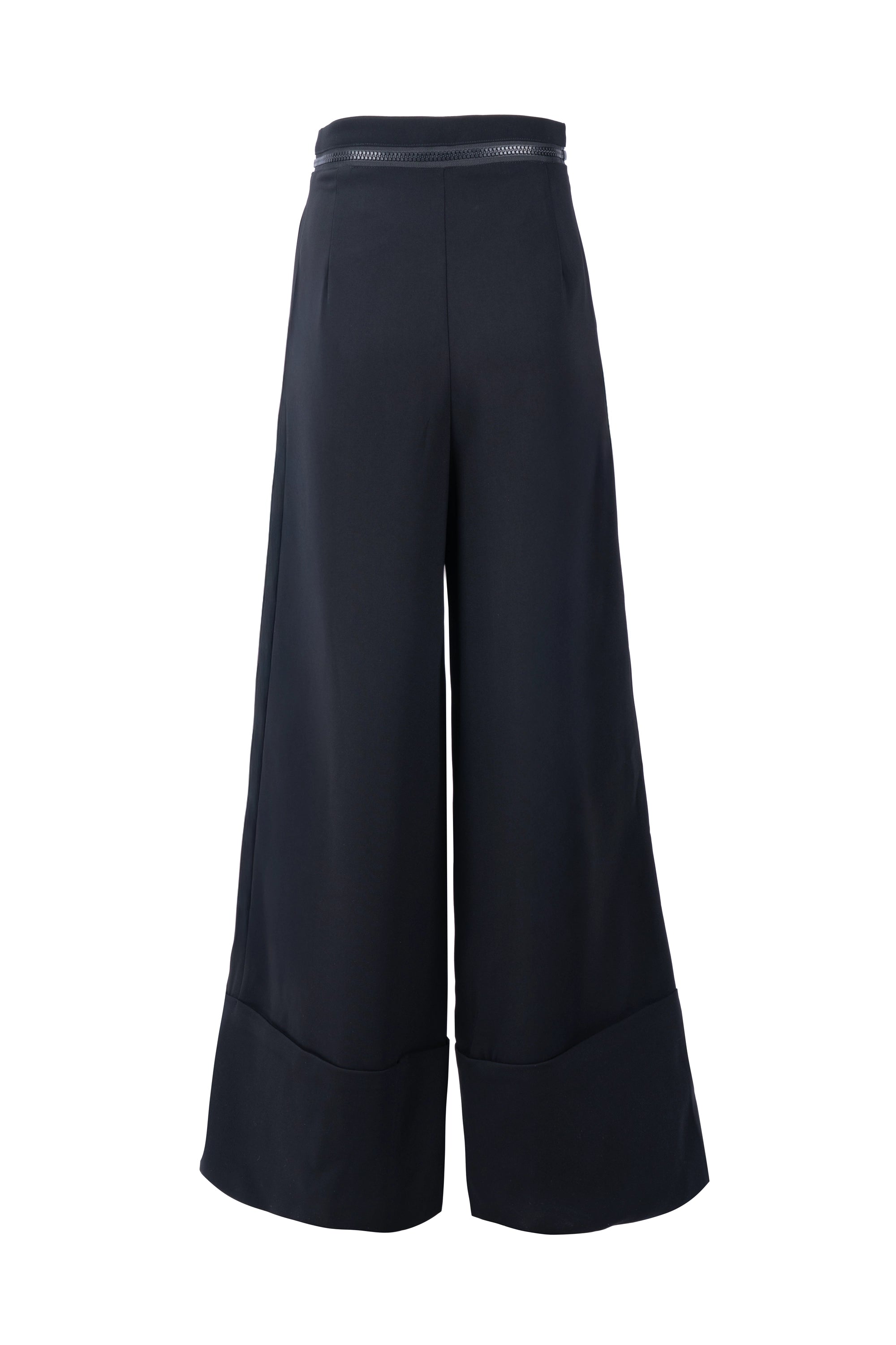TURN-UP WIDE LEG TROUSER  بنطال واسع الساقين قابل للطي