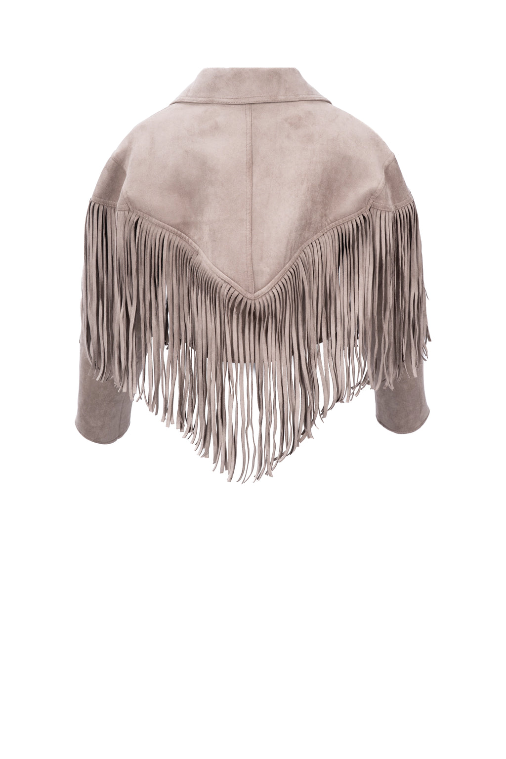 FRINGE RIDER SUEDE JACKET جاكيت من جلد الغزال مزين بشراشيب