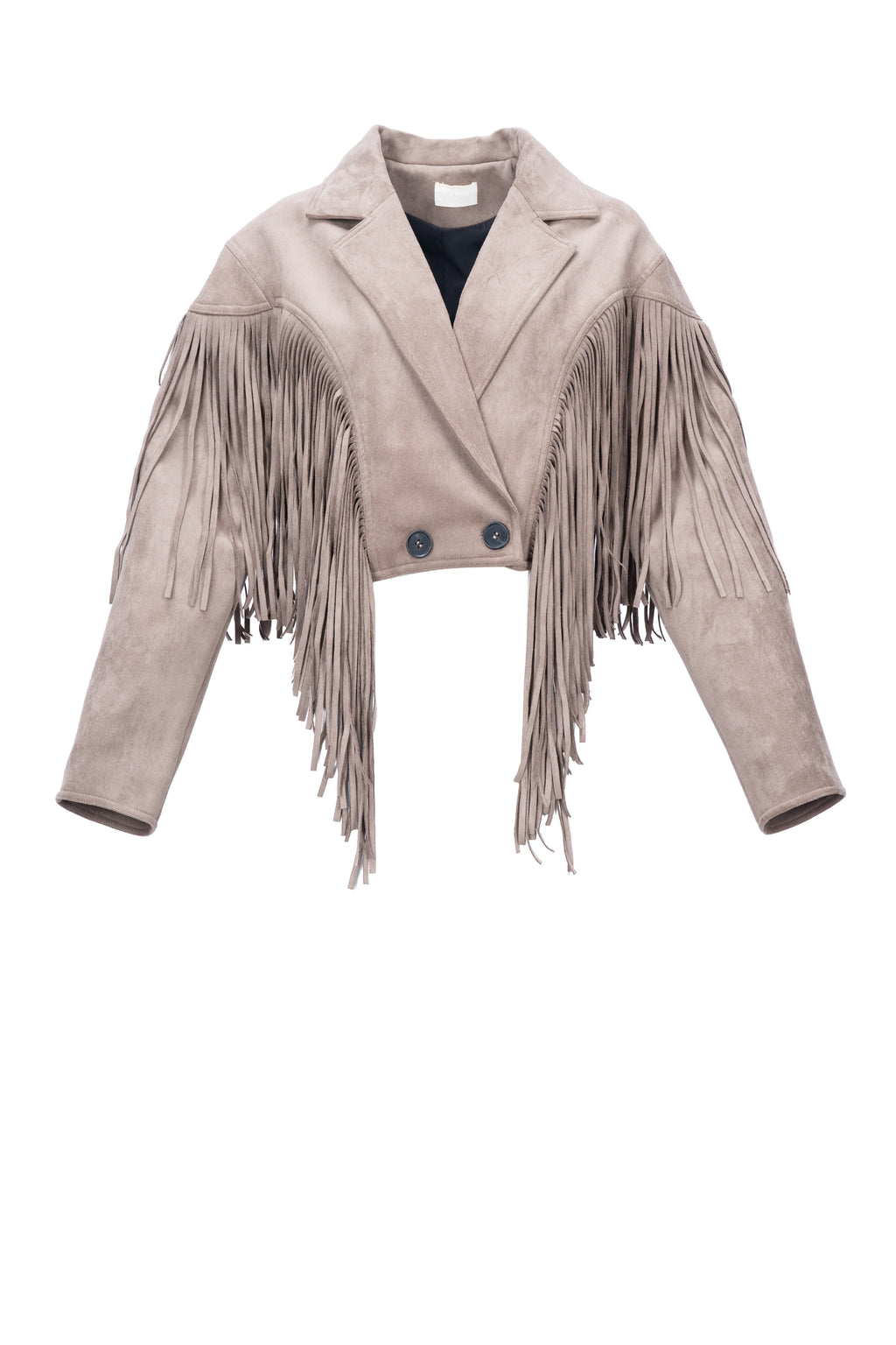 FRINGE RIDER SUEDE JACKET جاكيت من جلد الغزال مزين بشراشيب