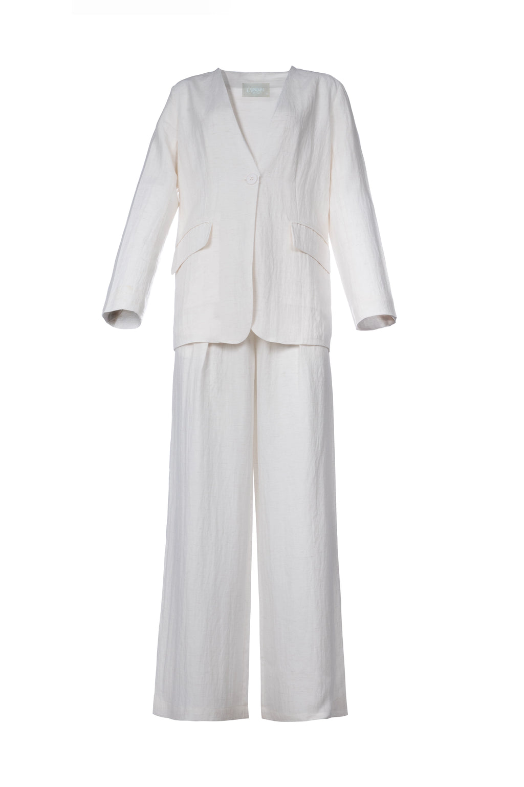 WOVEN BLAZER SET طقم بليزر منسوج