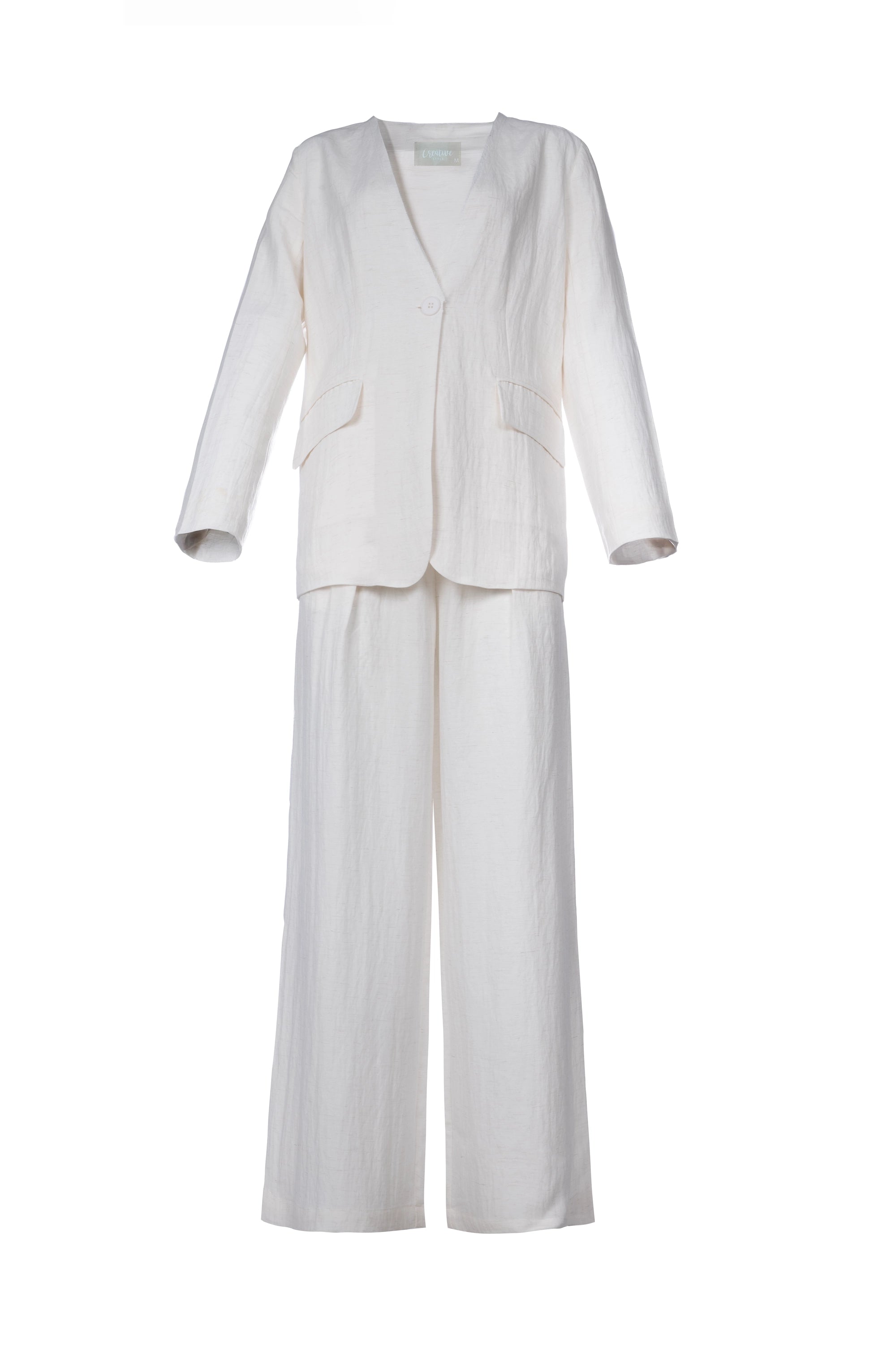 WOVEN BLAZER SET طقم بليزر منسوج