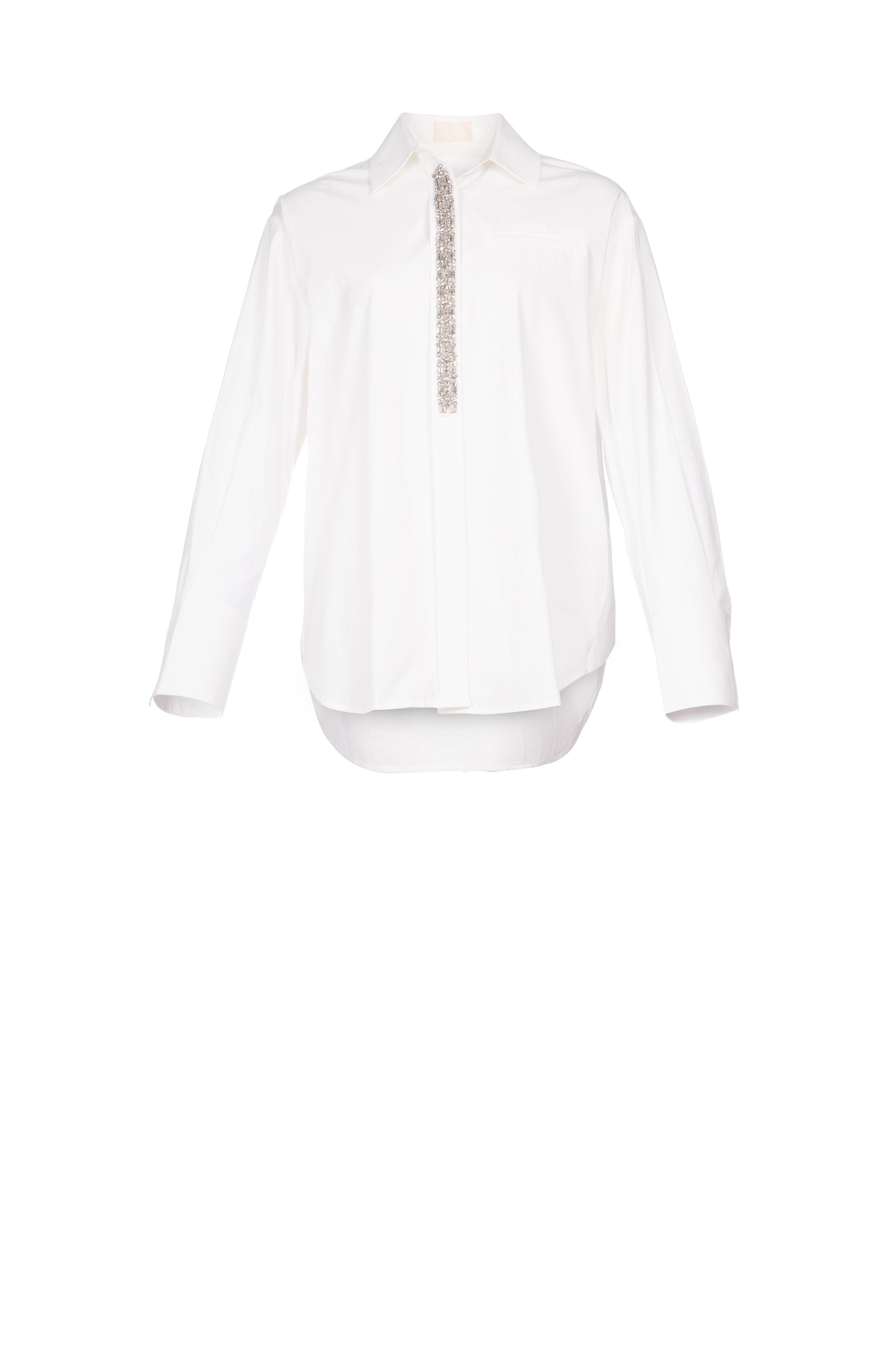 CRYSTAL ACCENT SHIRT قميص مزين بالكريستال