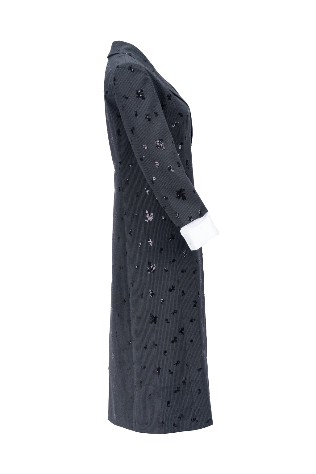 SEQUIN STORM COAT معطف عاصفة مرصع بالترتر