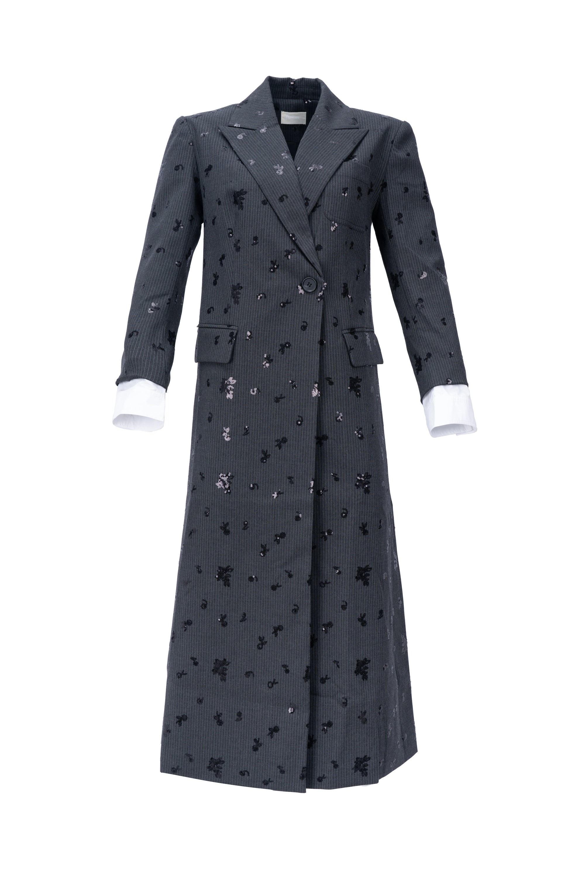 SEQUIN STORM COAT معطف عاصفة مرصع بالترتر