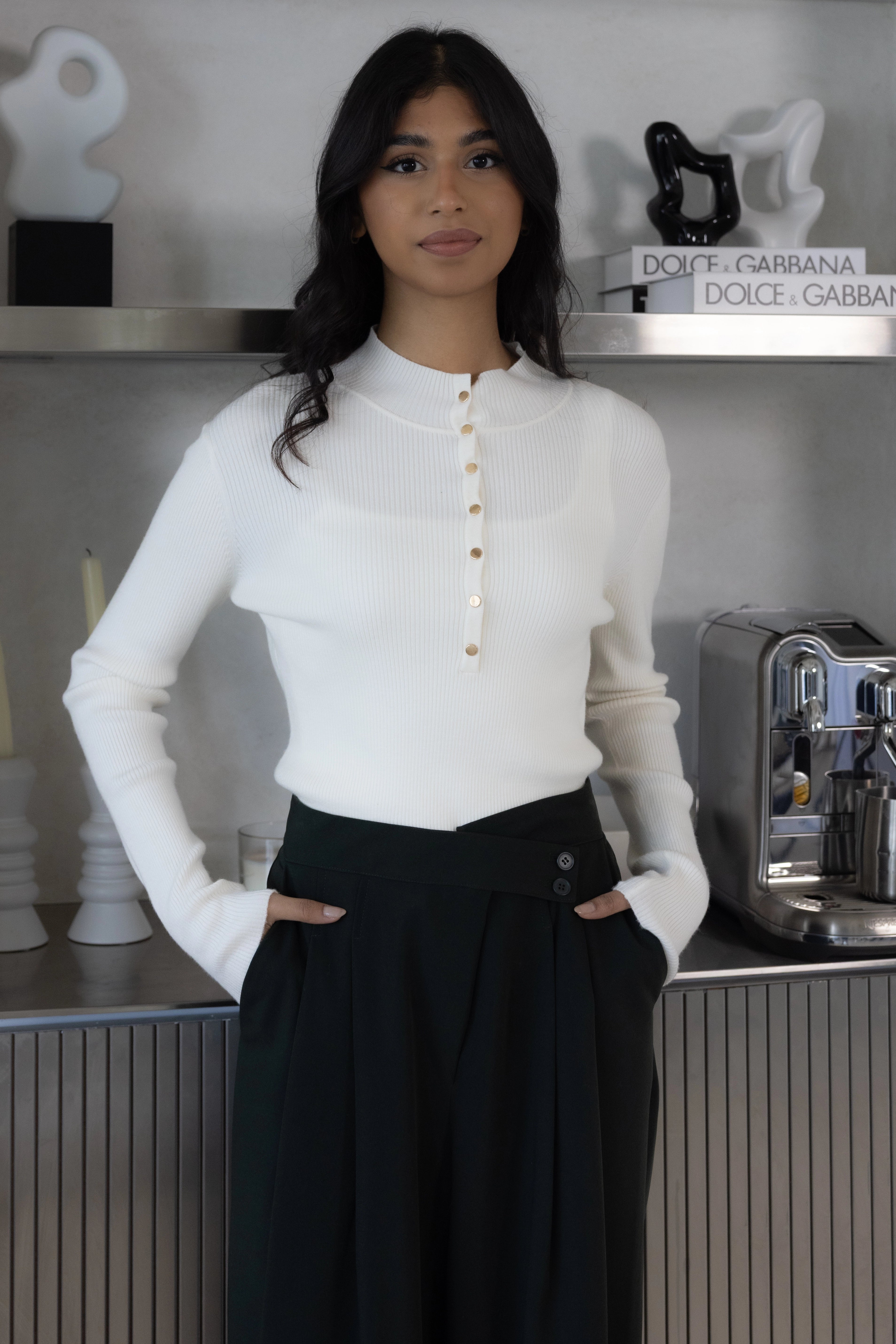 FEMME KNITTED TOP بلوزة نسائية محبوكة