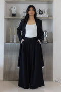 V-WAIST WIDE LEG بنطال واسع الساقين بخصر على شكل حرف V