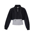 PIPED UP SWEATSHIRT سويت شيرت مزين بخطوط