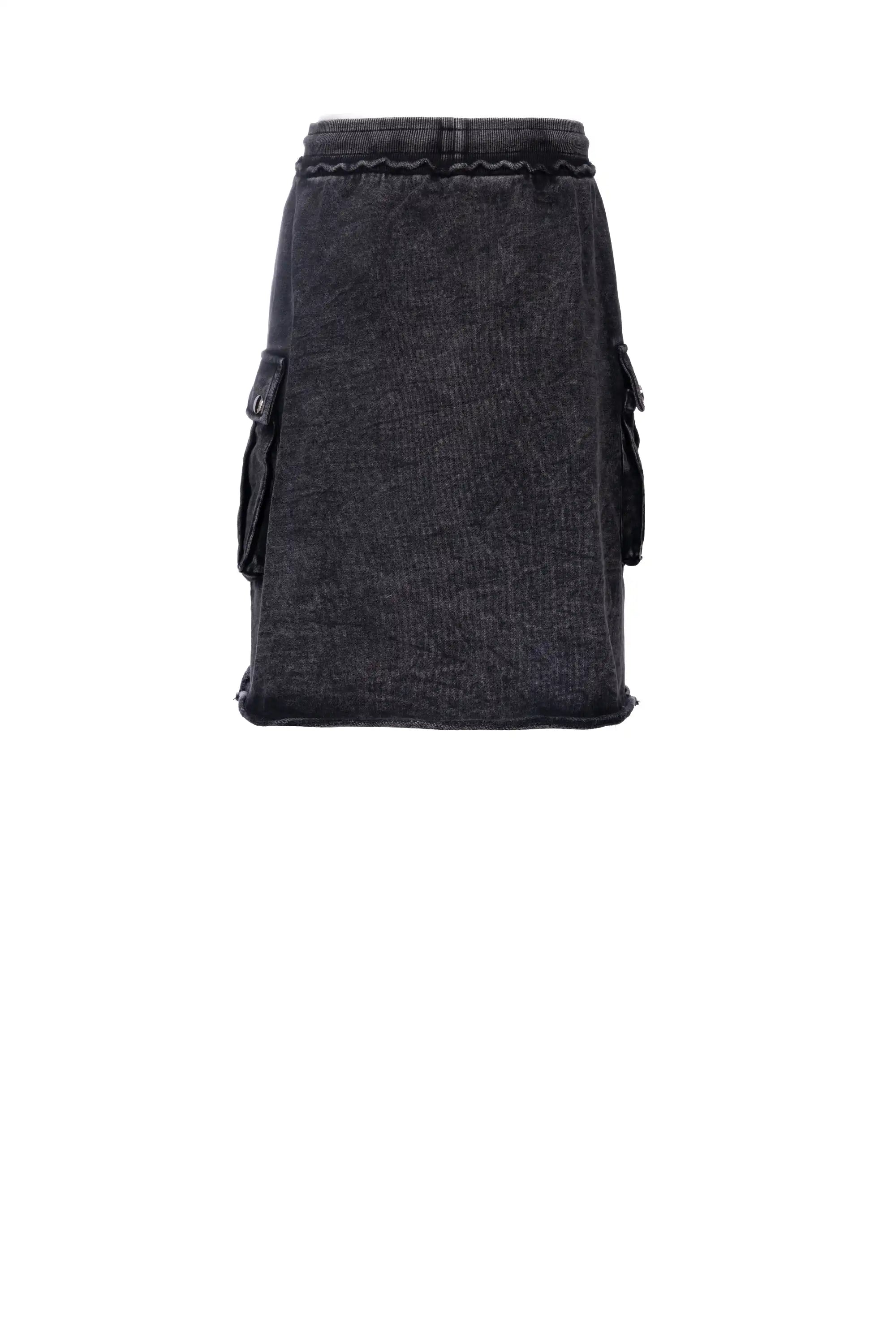 ACID DENIM SKIRT تنورة من قماش الدنيم اللاصق