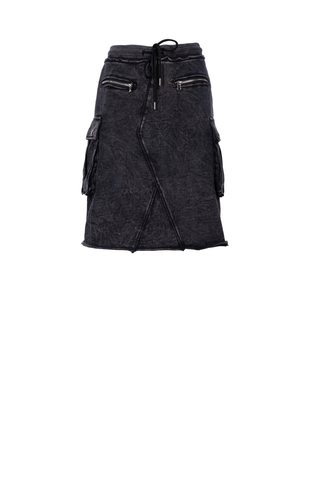 ACID DENIM SKIRT تنورة من قماش الدنيم اللاصق