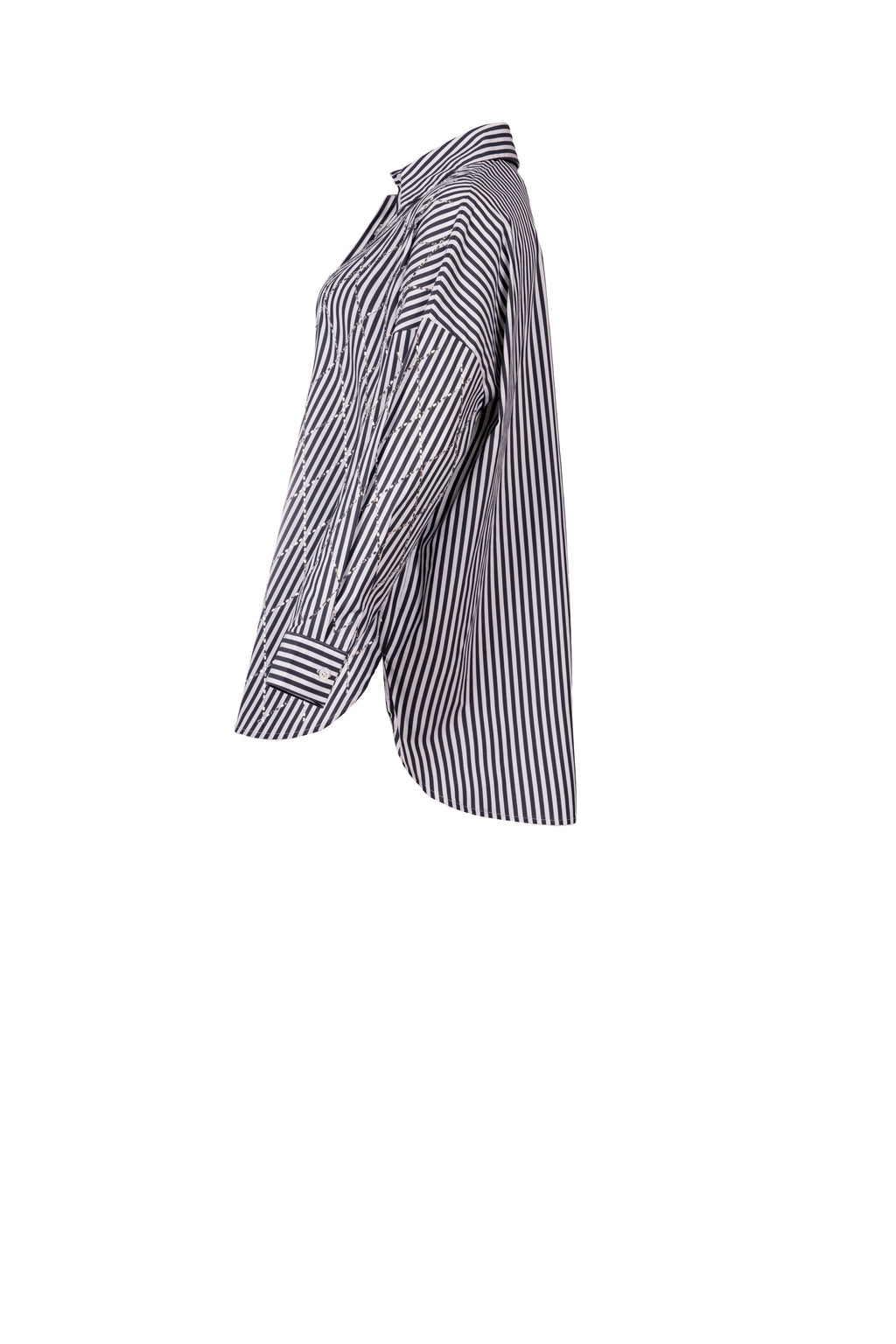 LUMINOUS STRIPED SHIRT قميص مخطط لامع