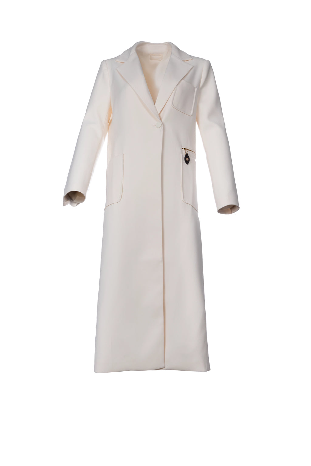 ECRU EMBER COAT معطف بلون بيج محمر