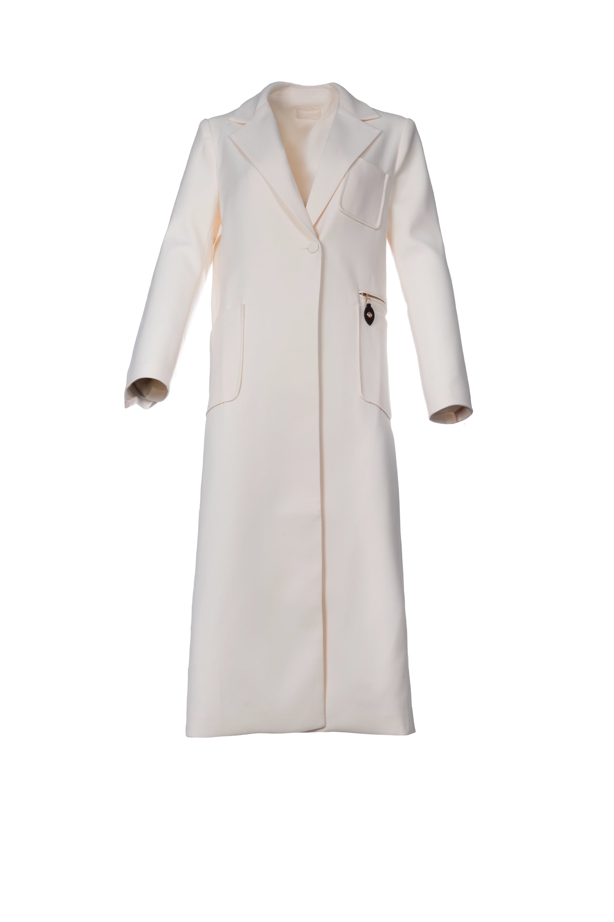 ECRU EMBER COAT معطف بلون بيج محمر