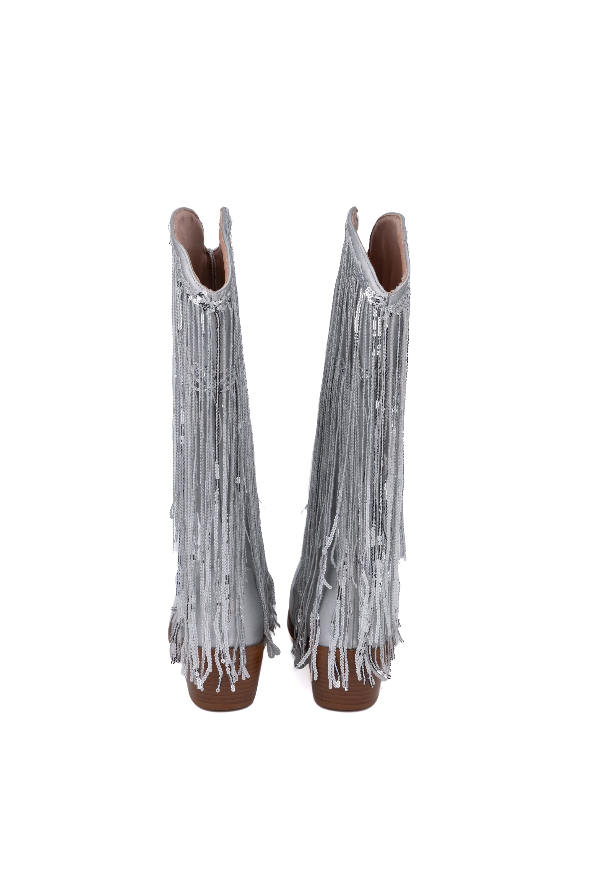SIREN FRINGE BOOTS PU أحذية ذات شراشيب سيرين من البولي يوريثان