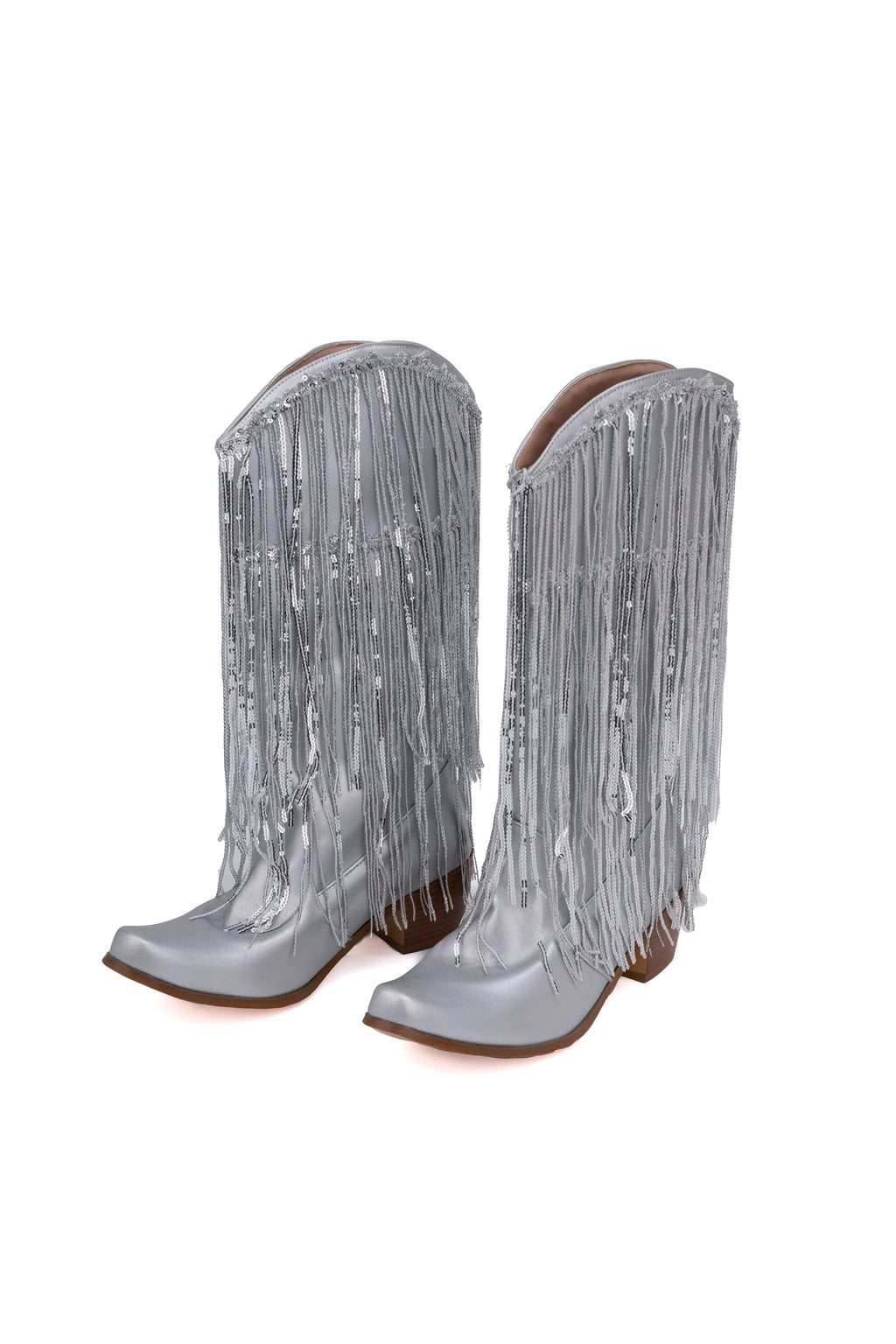 SIREN FRINGE BOOTS PU أحذية ذات شراشيب سيرين من البولي يوريثان