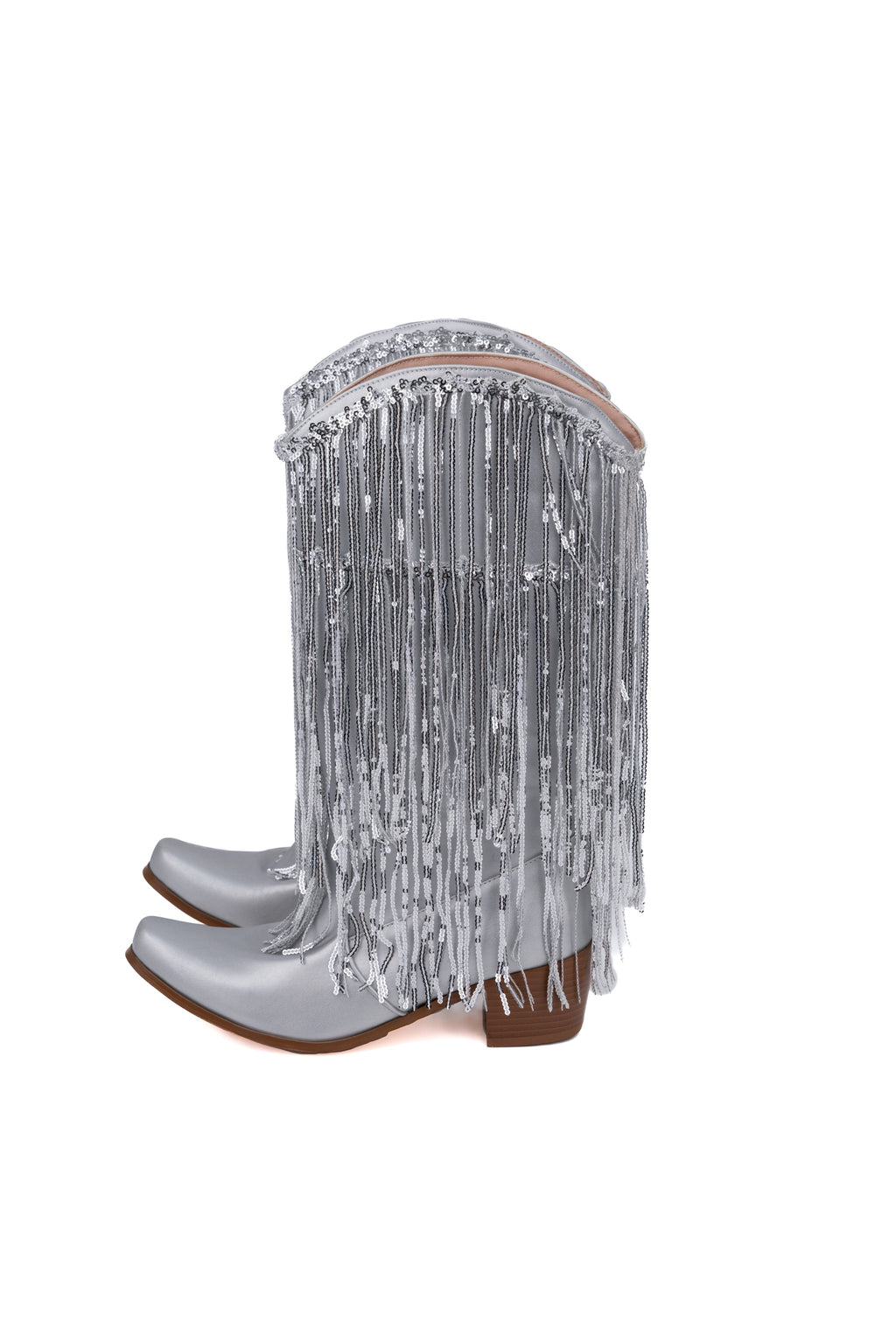 SIREN FRINGE BOOTS PU أحذية ذات شراشيب سيرين من البولي يوريثان