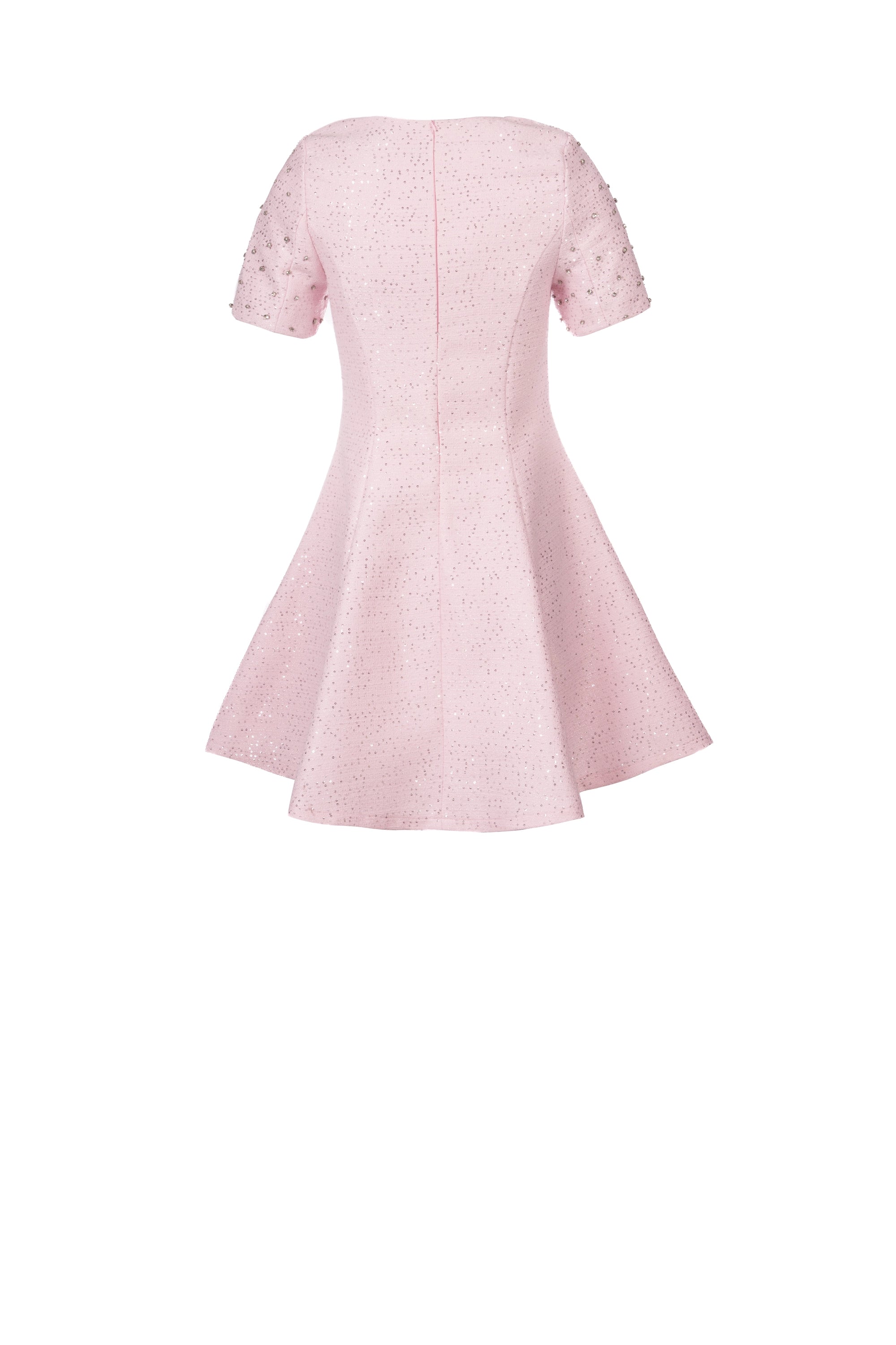 ROSY TWEED DRESS فستان من التويد الوردي