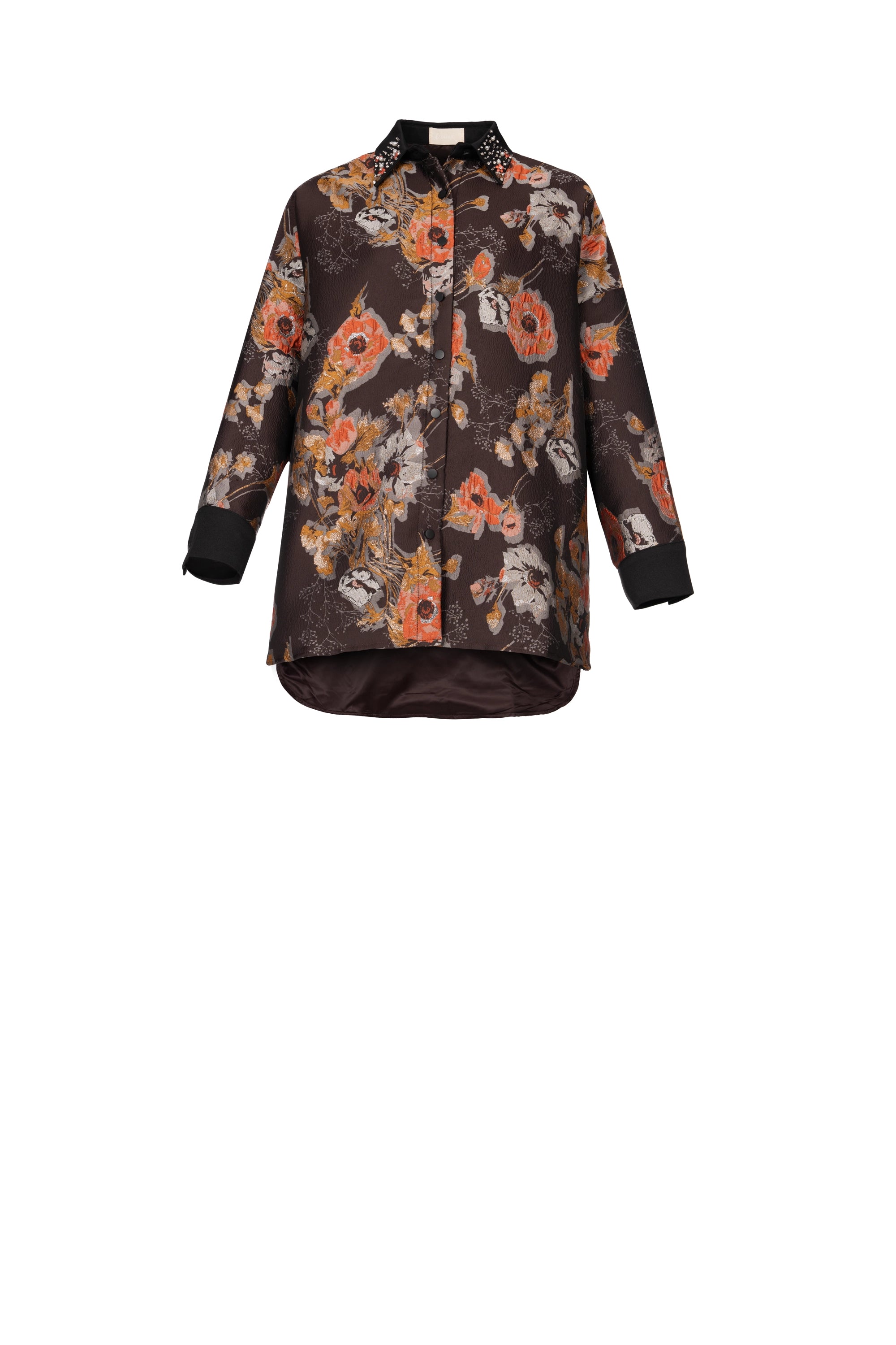 FLORET JACQUARD SHIRT قميص جاكار مزين بالزهور
