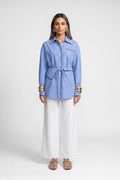 CINCH STRIPE SHIRT قميص مخطط بخصر