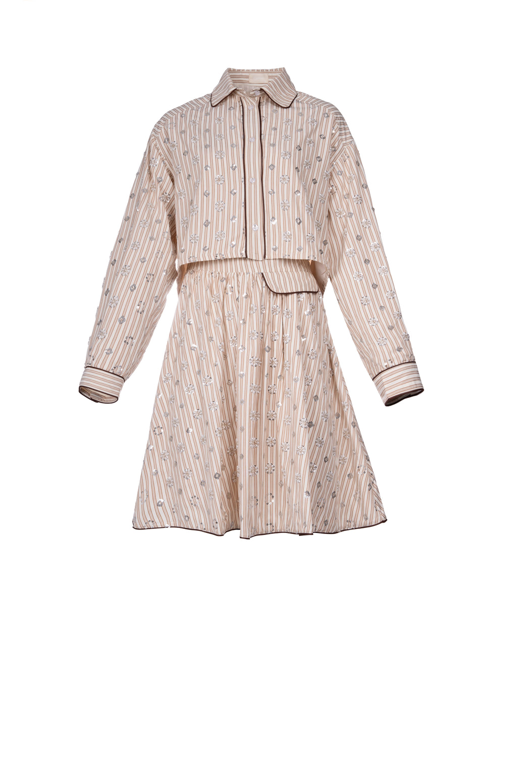 PINSTRIPE BRODERIE SET طقم تطريز مخطط